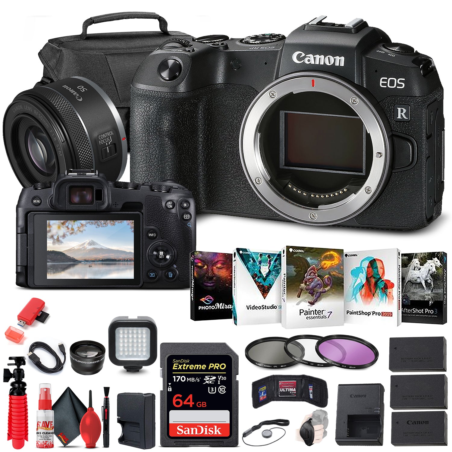 Canon EOS RP Mirrorless Digital Camera (3380C002) + RF 50mm Advanced Bundle