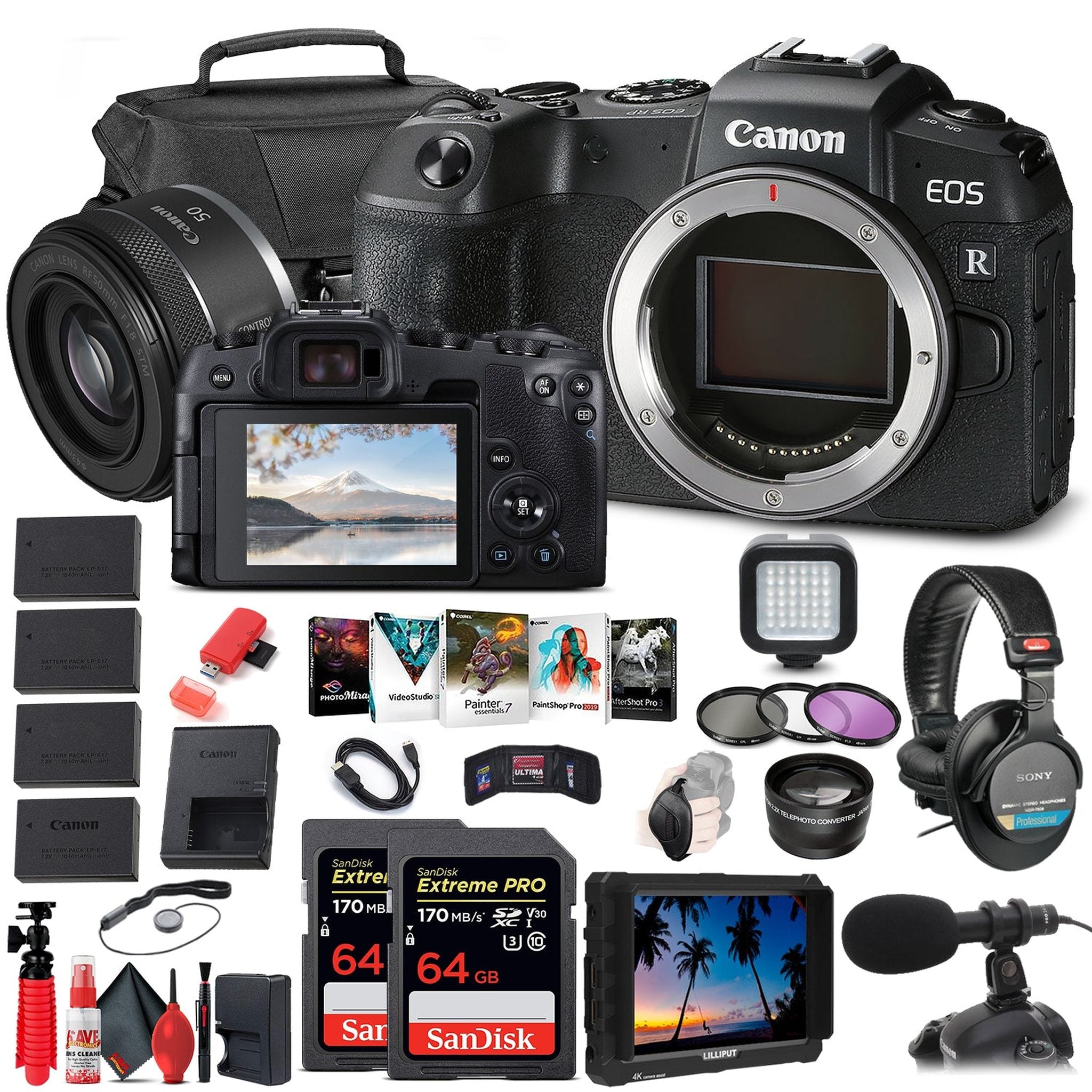 Canon EOS RP Mirrorless Digital Camera 3380C002 + RF 50mm More - Reconditioned Canon