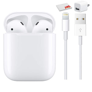 Apple AirPods with Charging Case 2nd Generation MV7N2AM/A - With Cleaning Cloth and USB Power Adapter Renewed - Reconditioned Apple