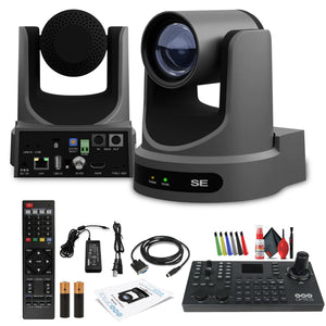 PTZOptics Move SE PTZ Camera with 20x Optical Zoom + PTZOptics SuperJoy PTZ Camera Controller