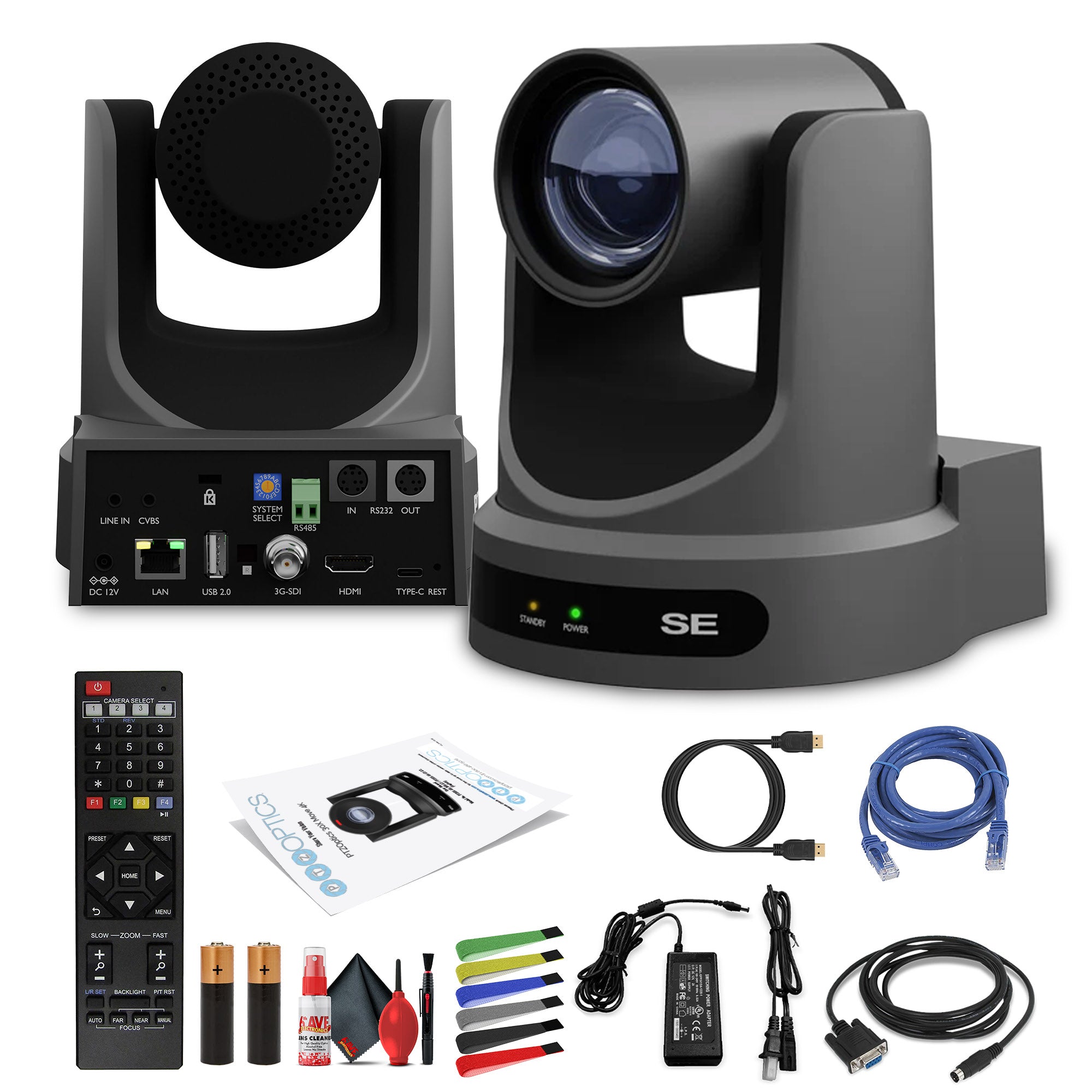 PTZOptics Move SE PTZ Camera with 30x Optical Zoom Gray PT30X-SE-GY-G3