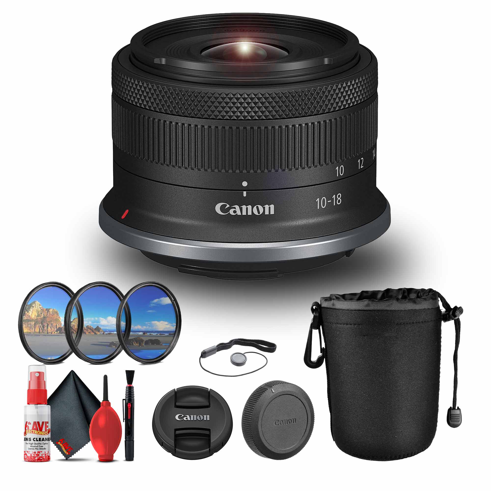 Canon RF-S 10-18mm f/4.5-6.3 IS STM Lens (Canon RF) Bundle