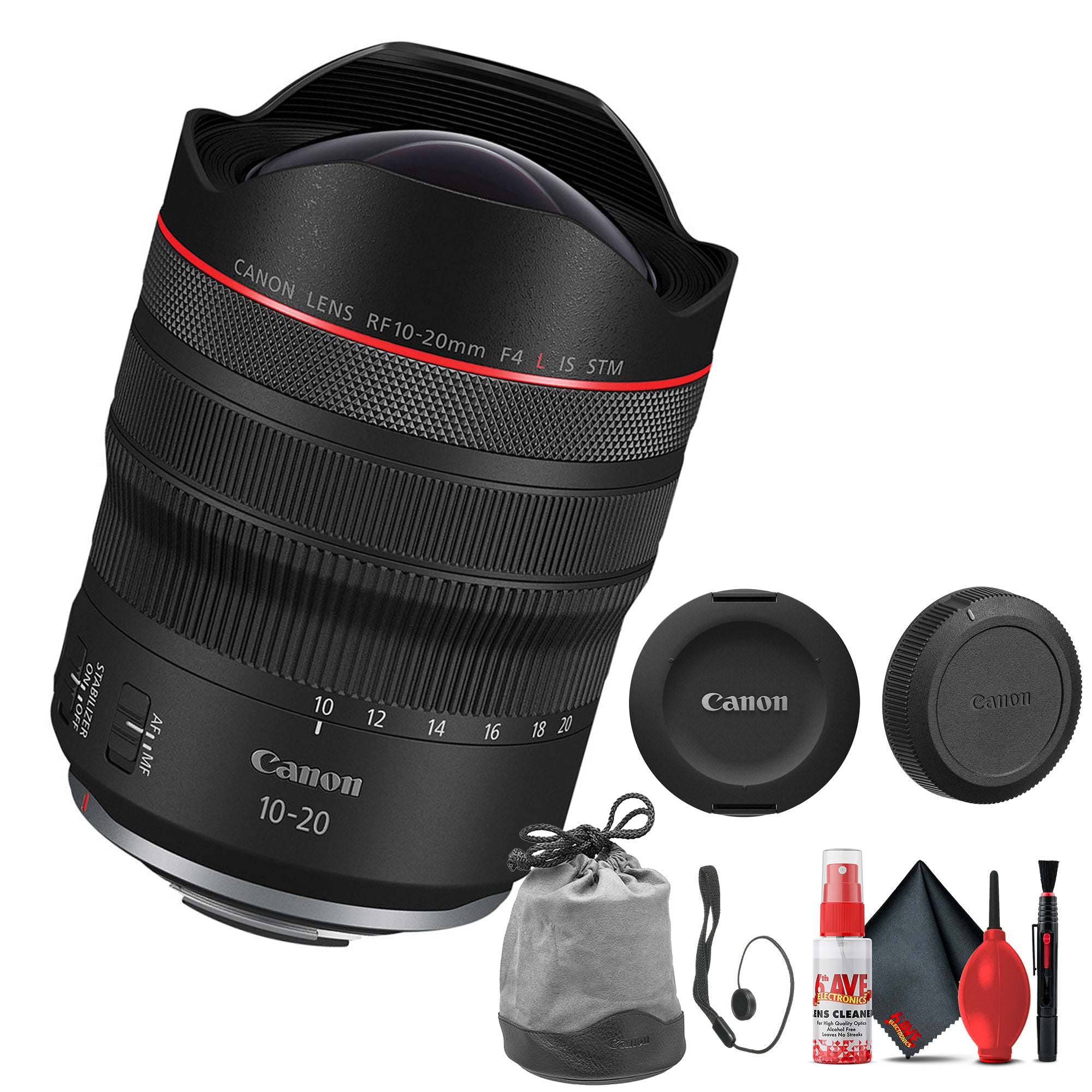 Canon RF 10-20mm f/4 L IS STM Lens, Ultra-Wide-Angle Lens, Bundle