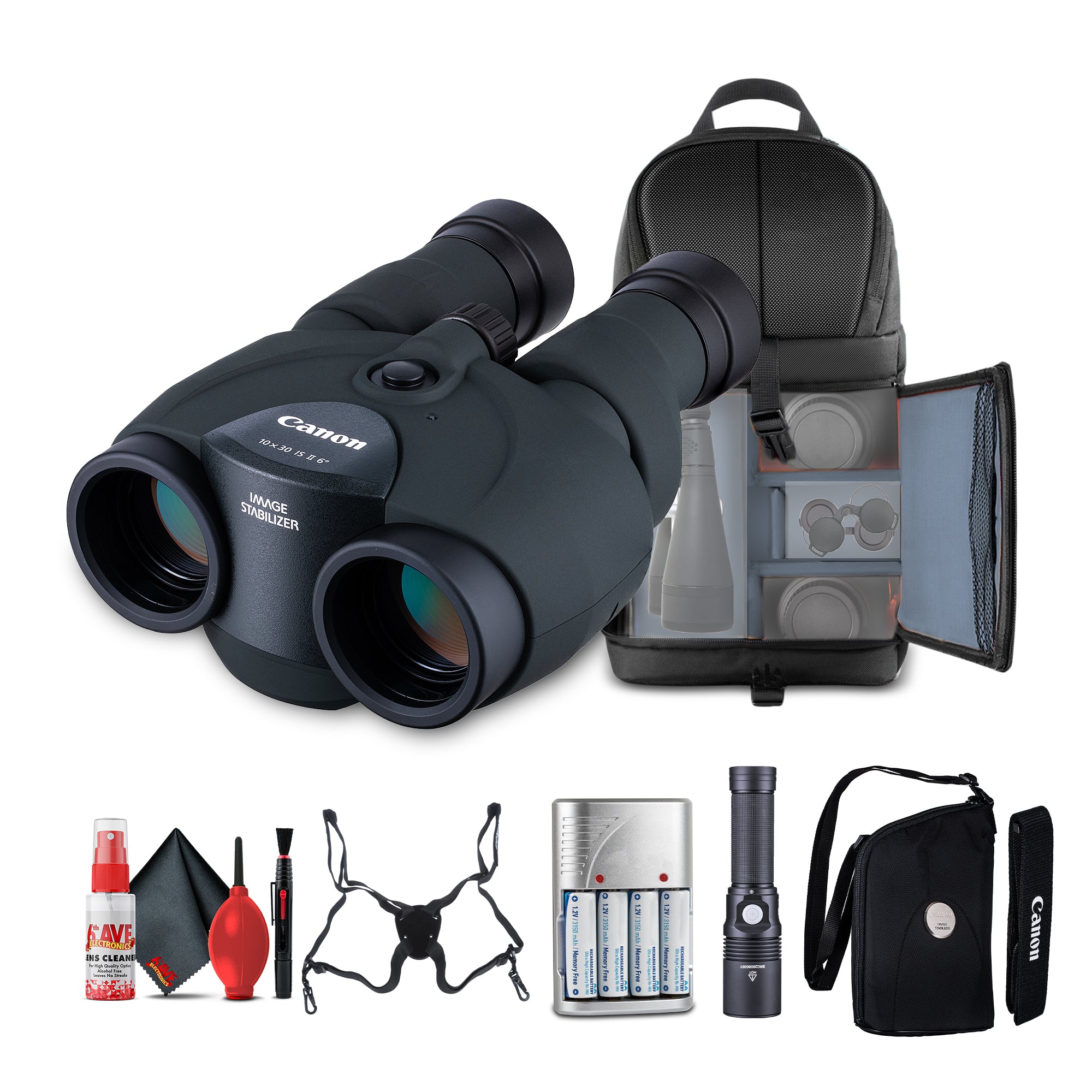 Canon 10x30 IS II Compact Waterproof Image Stabilized Binoculars | High-Performance Travel Optics for Birdwatching, Travel, Sports, Marine Use + More