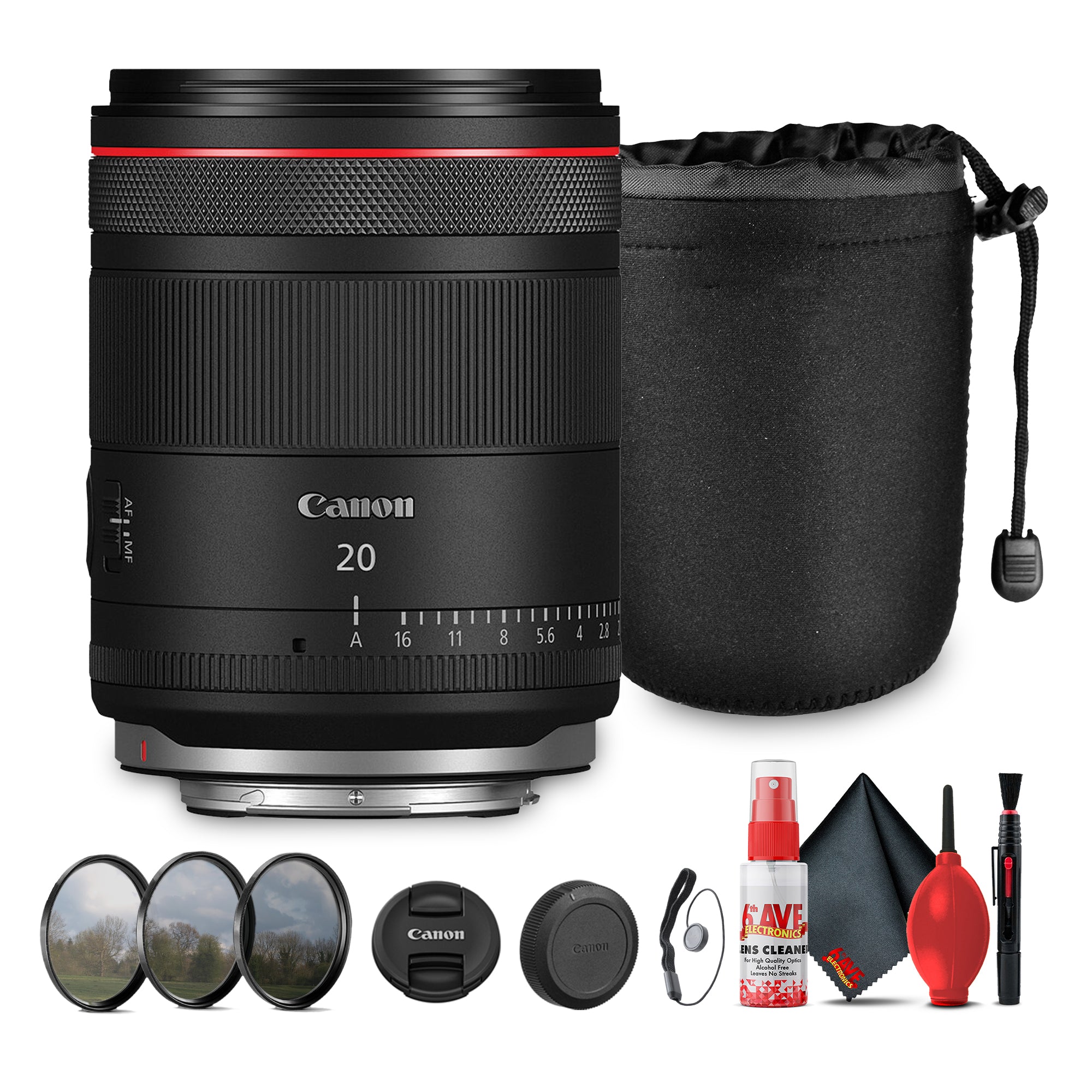 Canon RF 20mm f/1.4 L Lens | Full-Frame Ultra-Wide Prime, Weather-Sealed - Bundle