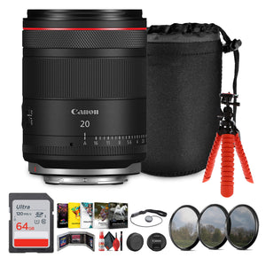 Canon RF 20mm f/1.4 L Lens | Full-Frame Ultra-Wide Prime, Weather-Sealed - Bundle