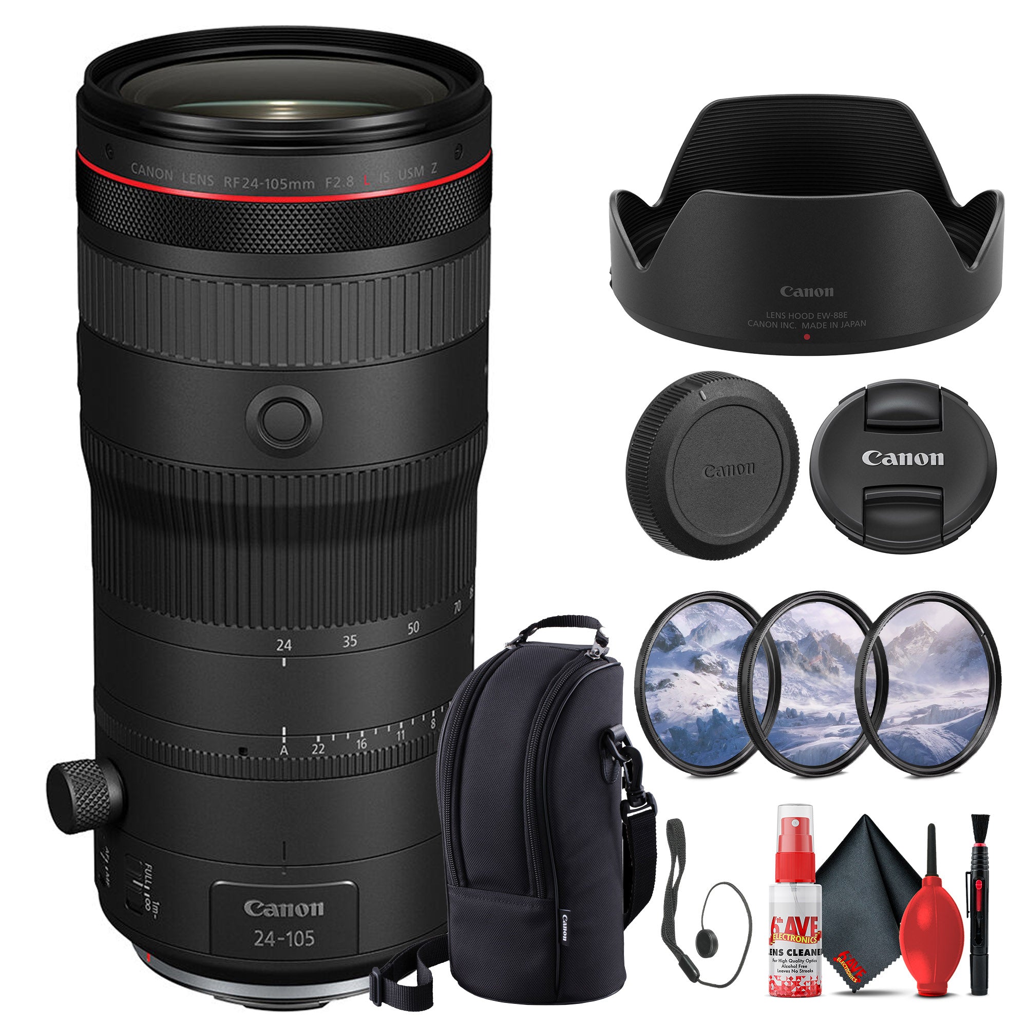 Canon RF 24-105mm f/2.8 L IS USM Z Lens (Canon RF) for Events, Photojournalism  - Bundle