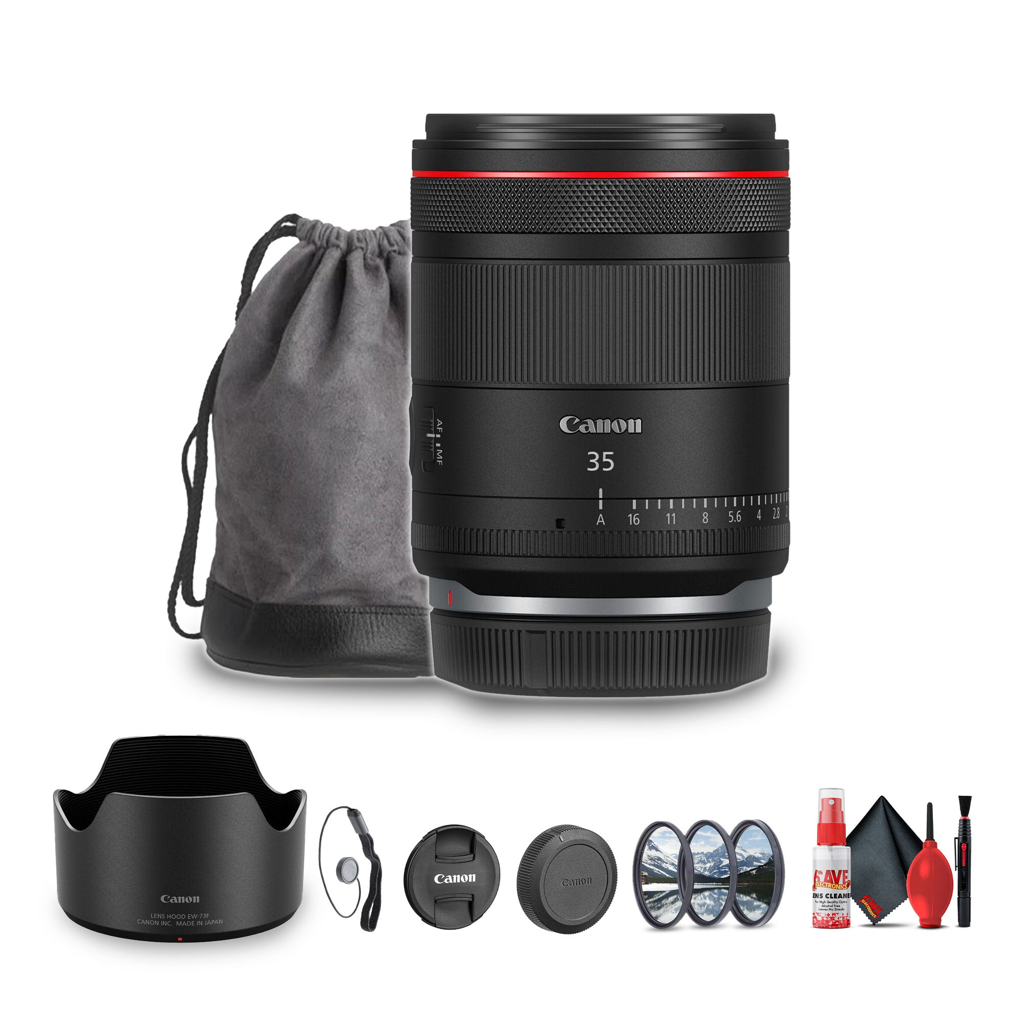 Canon RF 35mm f/1.4 L VCM Lens 6710C002 + Filter Kit + Cap Keeper + More - Bundle