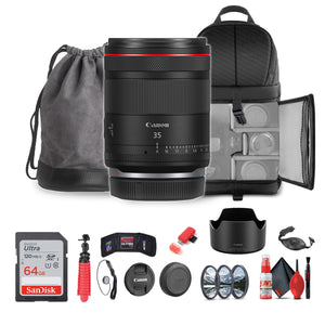 Canon RF 35mm f/1.4 L VCM Lens Canon RF 6710C002 + 64GB Memory Card + Filter Ki