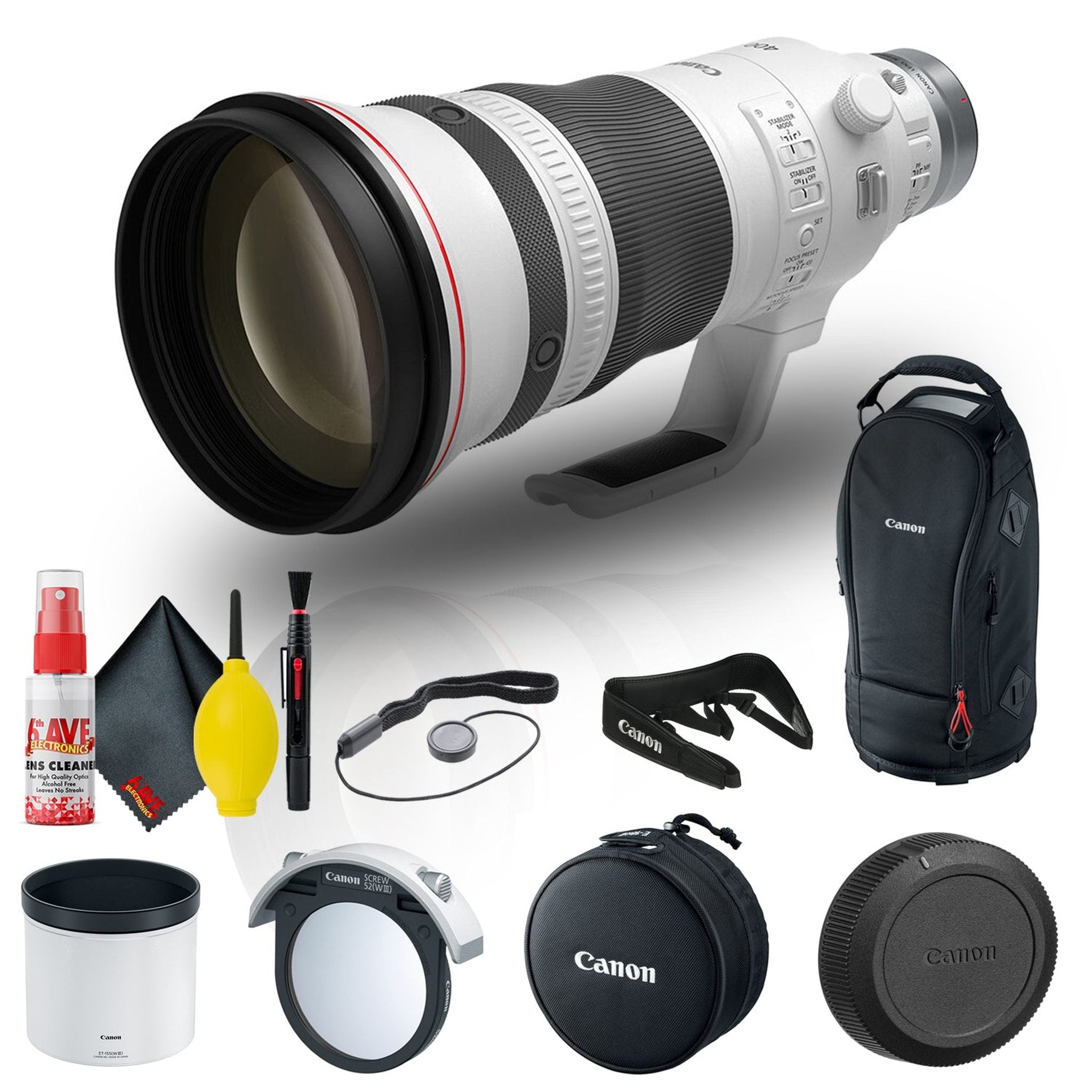 Canon RF 400mm f/2.8L IS USM Lens 5053C002 + Cap Keeper + Cleaning Kit + More - Reconditioned Canon