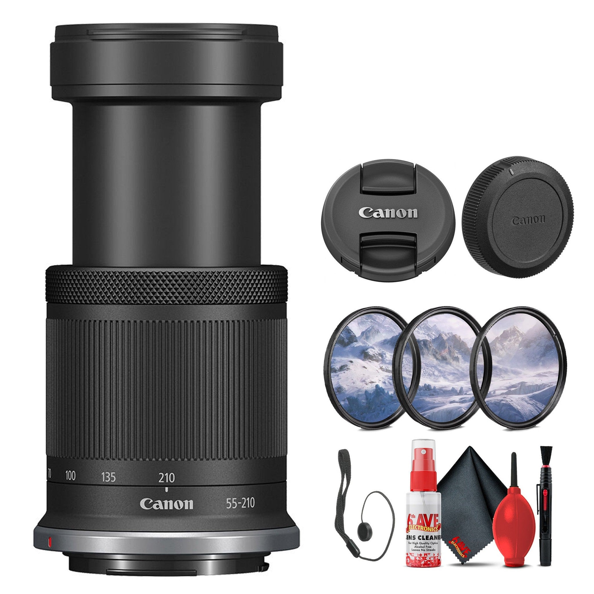 Canon RF-S 55-210mm f/5-7.1 IS STM Lens Canon RF for Landscape, Portrait - Bundle - Reconditioned Canon