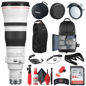 Canon RF 600mm f/4L IS USM Lens 5054C002 + BackPack + 64GB Card + More Canon