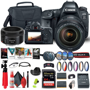 Canon EOS 6D Mark II Camera with 24-105mm f/4L II Lens 1897C009 Ultimate Graphic Bundle Canon