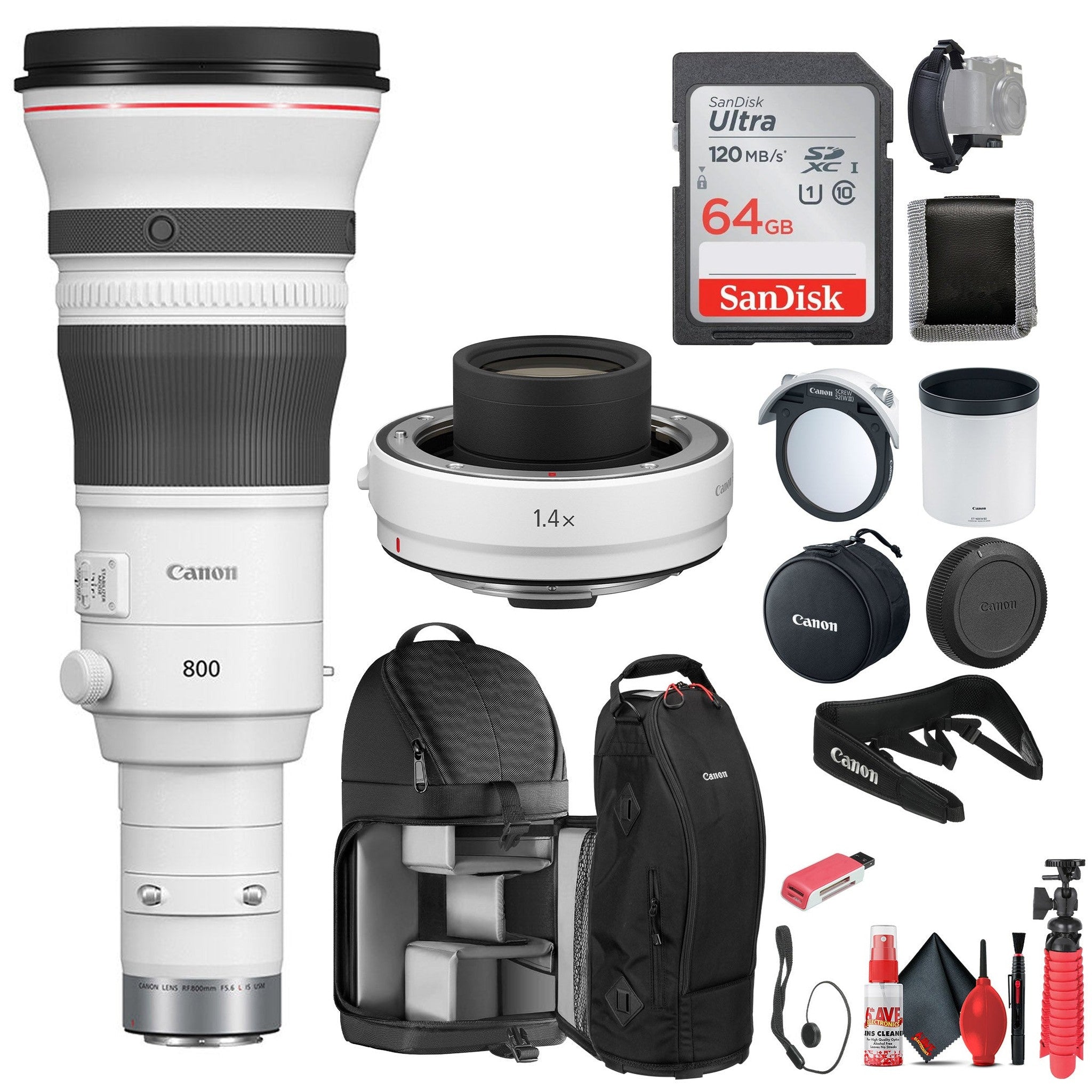 Canon RF 800mm f/5.6 L IS USM Lens Ideal for sports, wildlife, and journalism - Bundle - Canon