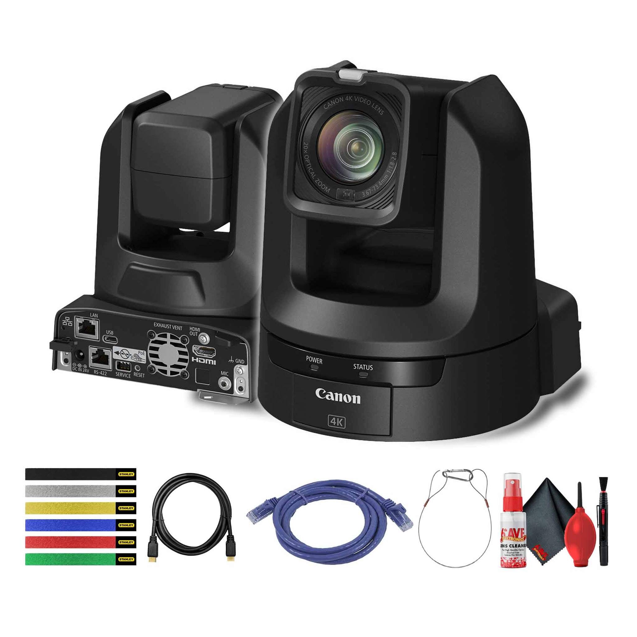 Canon CR-N100 4K NDI PTZ Camera with 20x Zoom + HDMI Cable + More Bundle Canon