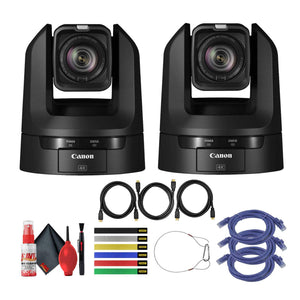 3 x Canon CR-N100 4K NDI PTZ Camera with 20x Zoom 3 x HDMI Cable + More Bundle Canon