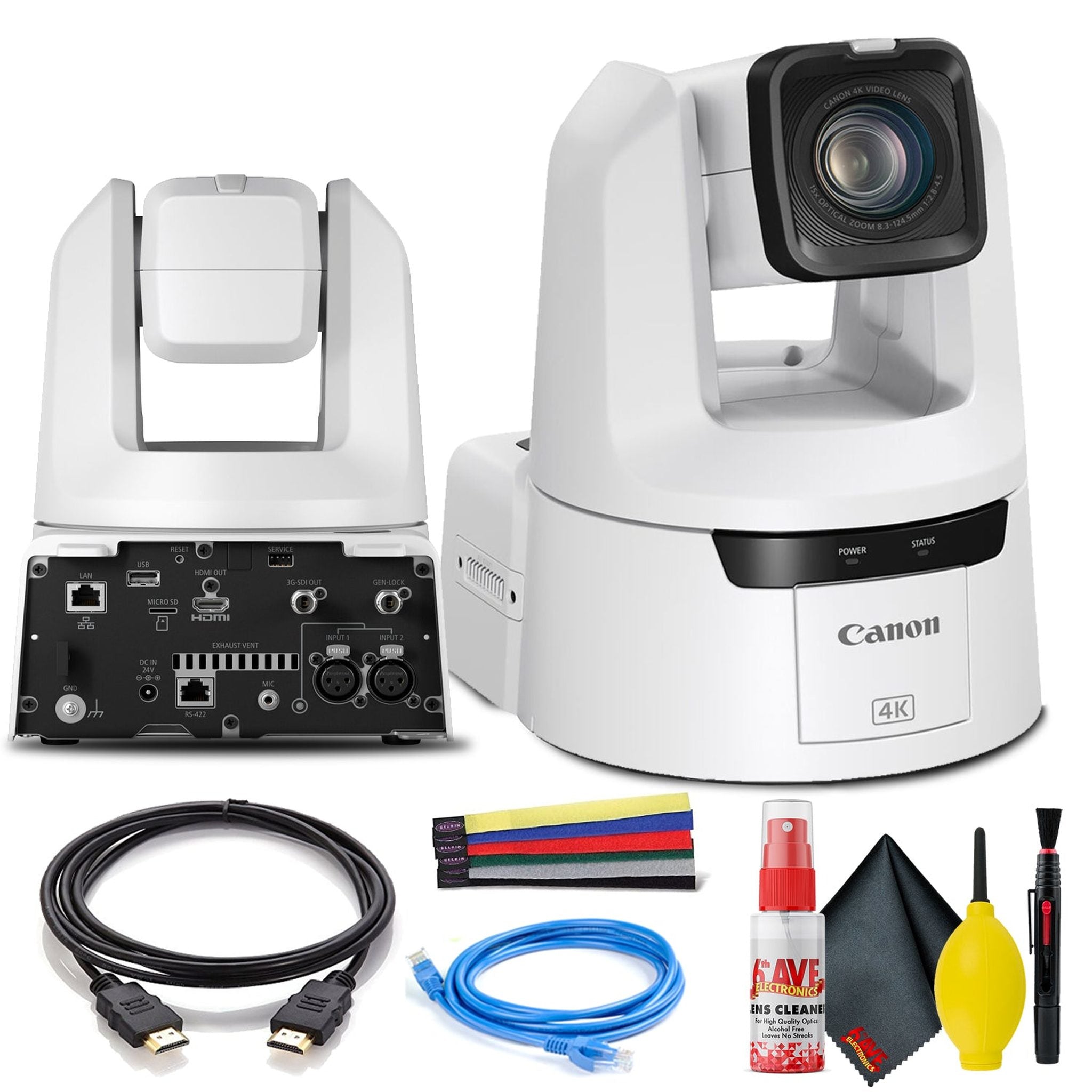 Canon CR-N500 Professional 4K NDI PTZ Camera with 15x Zoom - Bundle Canon
