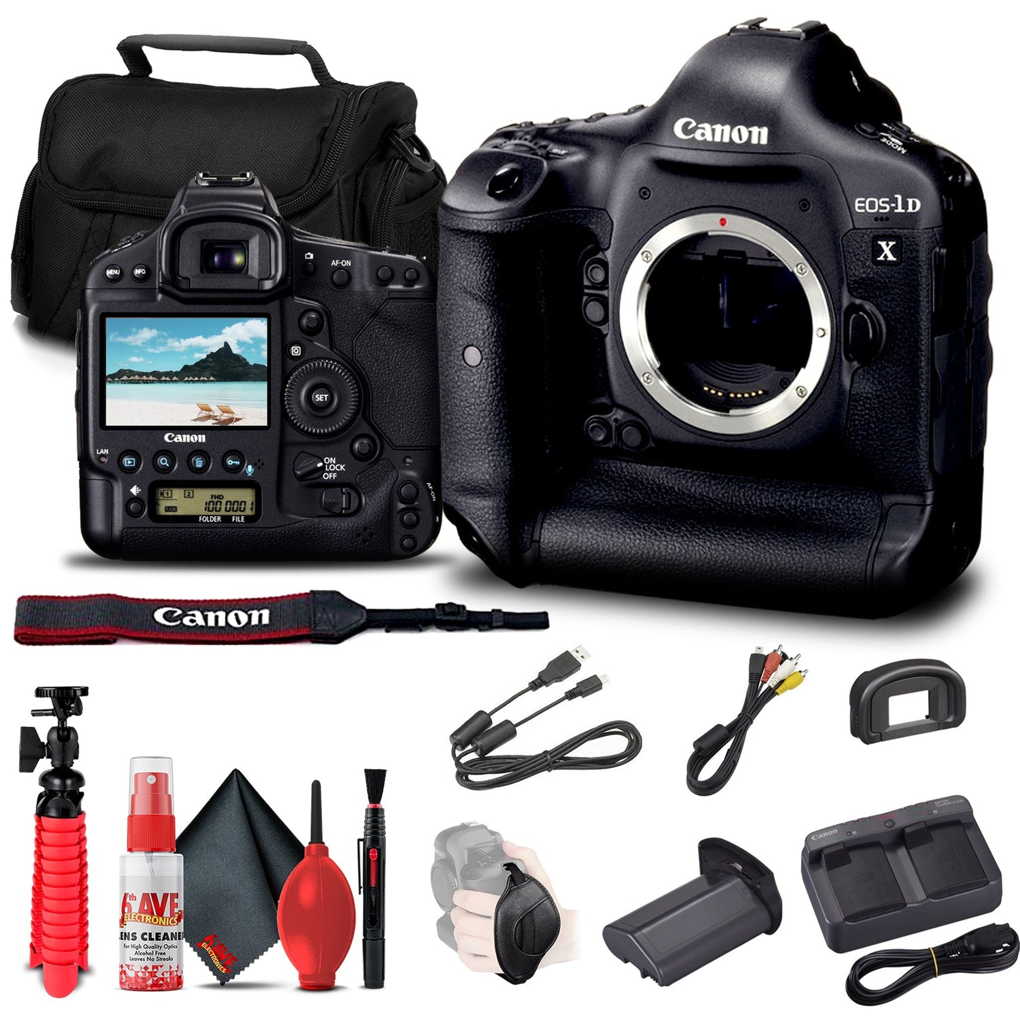 Canon EOS-1D X DSLR Camera Body 5253B002 + Case + More Bundle - Reconditioned Canon