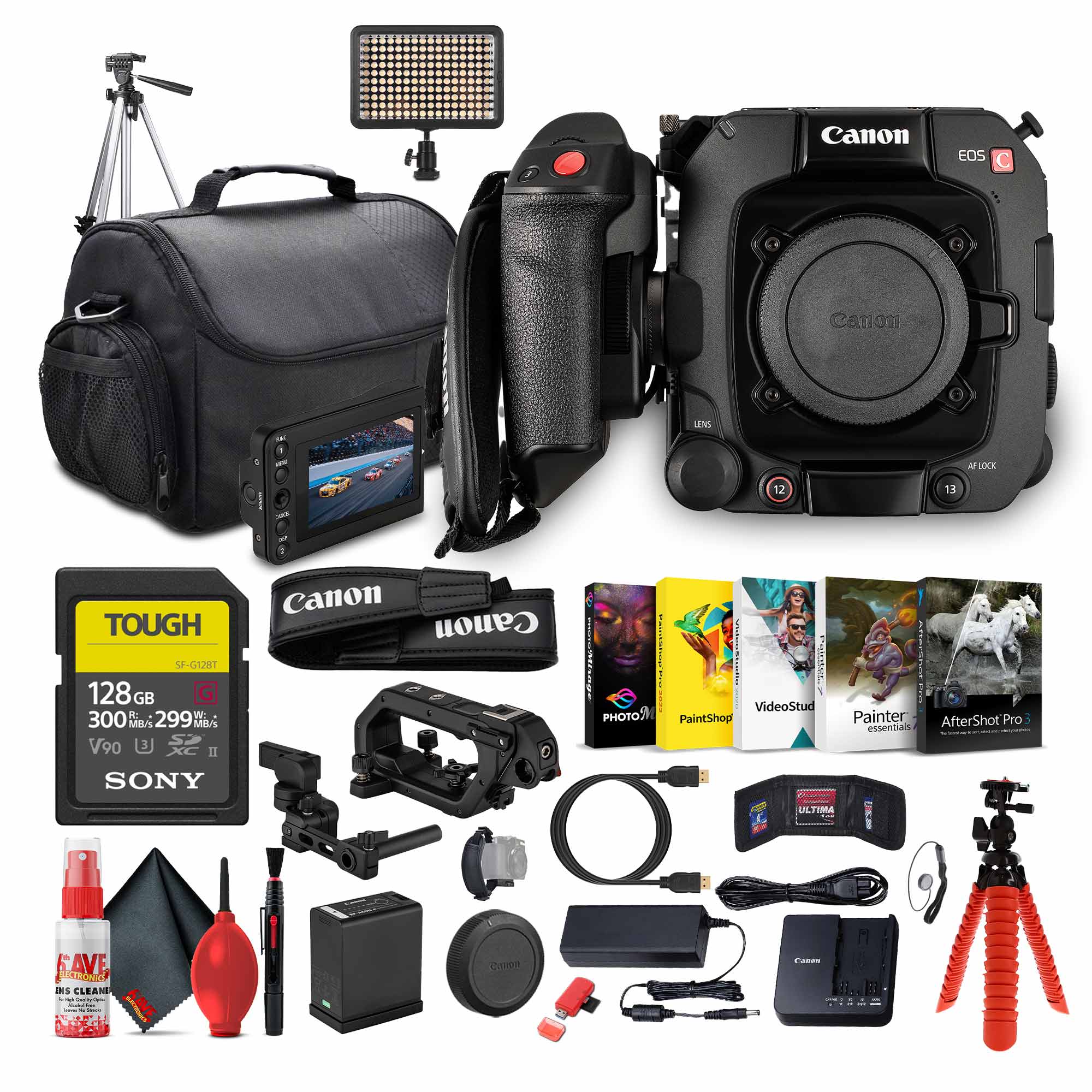 Canon EOS C400 6K Full-Frame Cinema Camera Canon RF + 128GB Memory Card + More