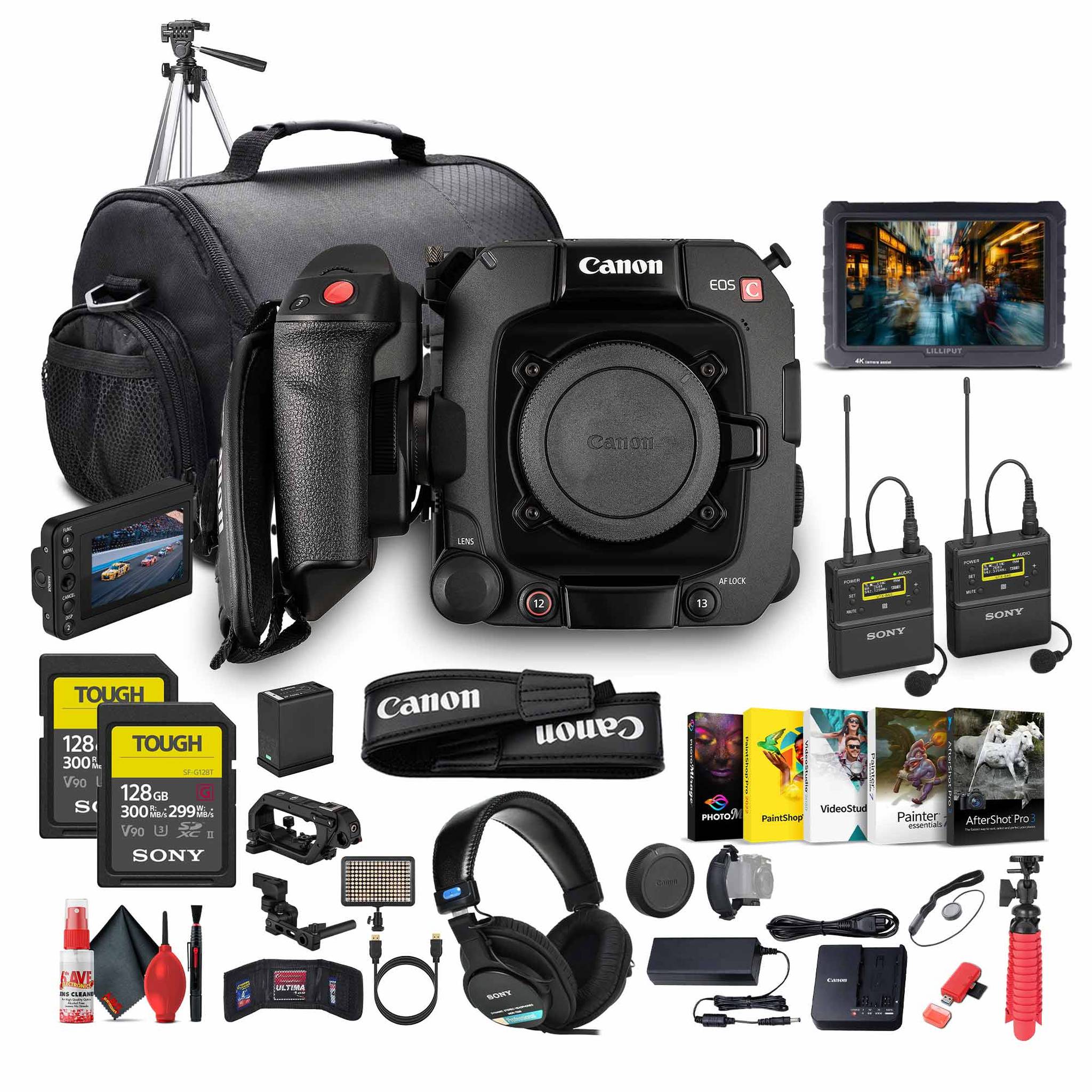 Canon EOS C400 6K Full-Frame Cinema Camera Canon RF + Mic System + Monitor + More