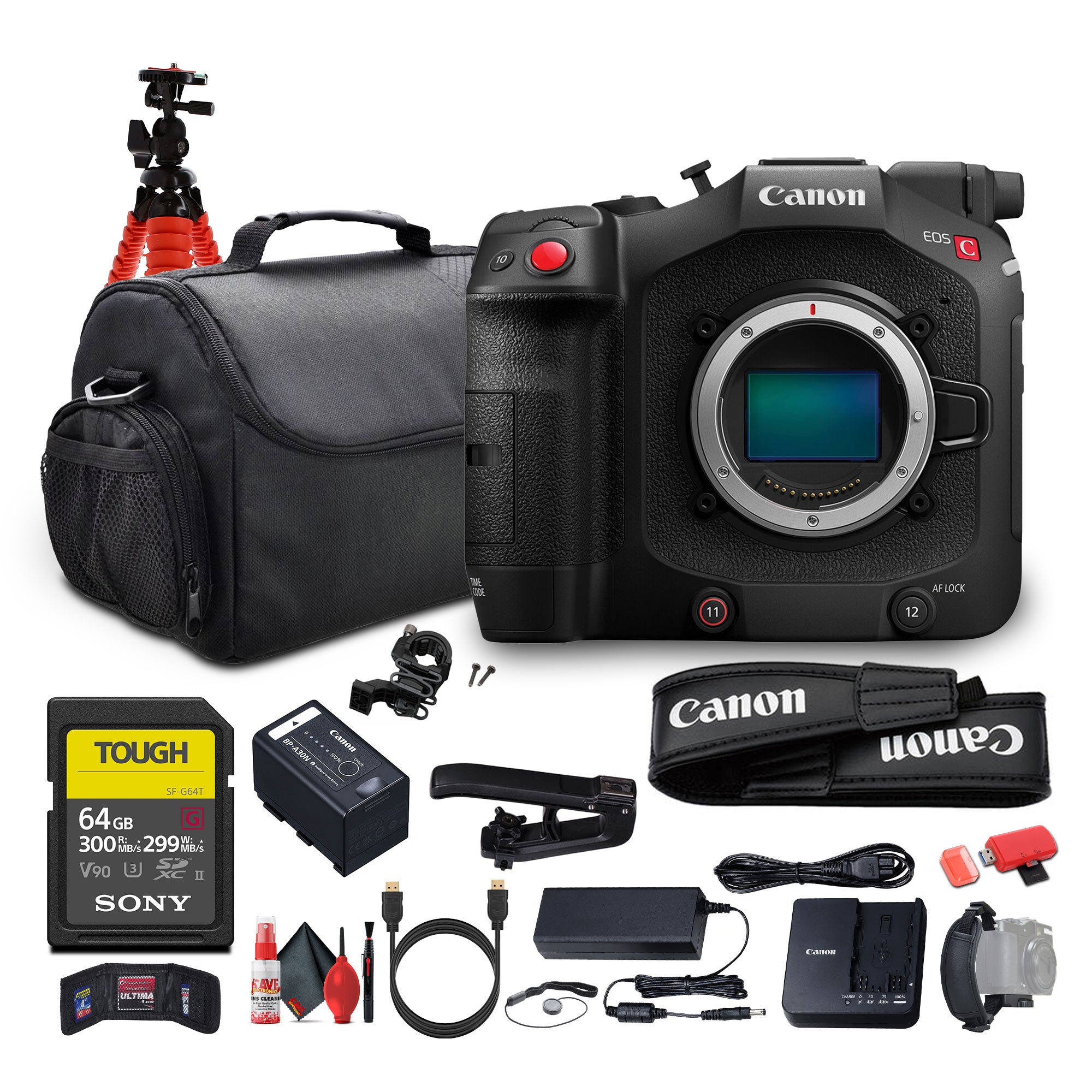 Canon EOS C80 6K Full-Frame Cinema Camera Canon RF + 64GB Memory Card + More