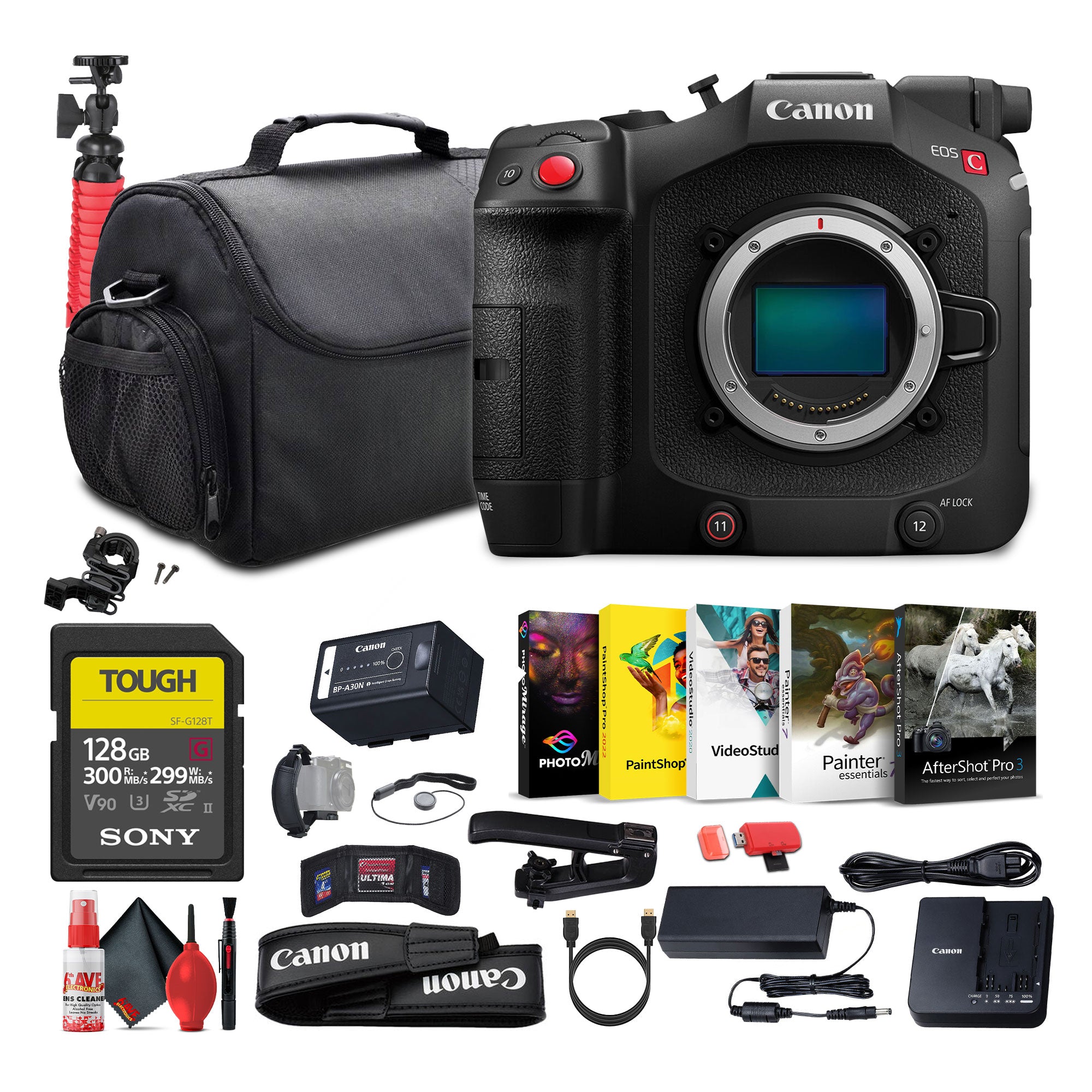 Canon EOS C80 6K Full-Frame Cinema Camera Canon RF + 128GB Memory Card + More