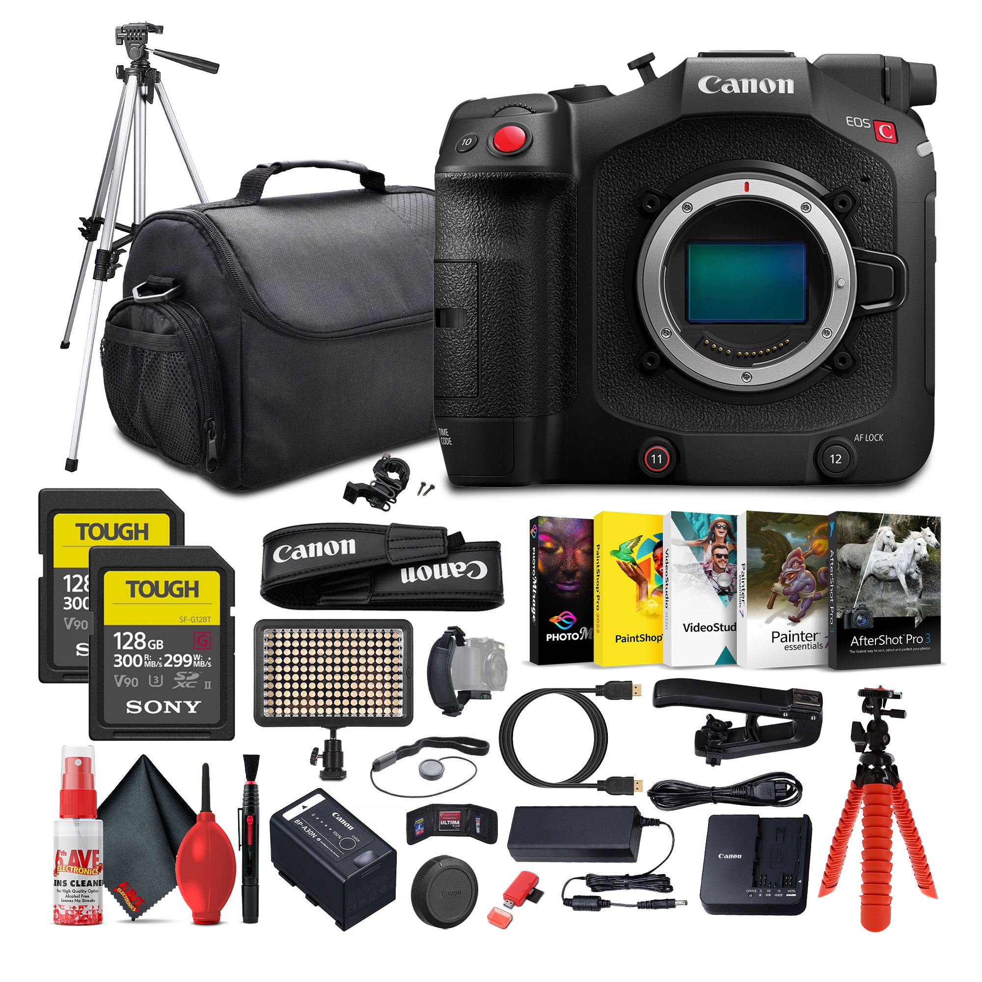 Canon EOS C80 6K Full-Frame Cinema Camera (Canon RF) + 128GB Memory Card + More