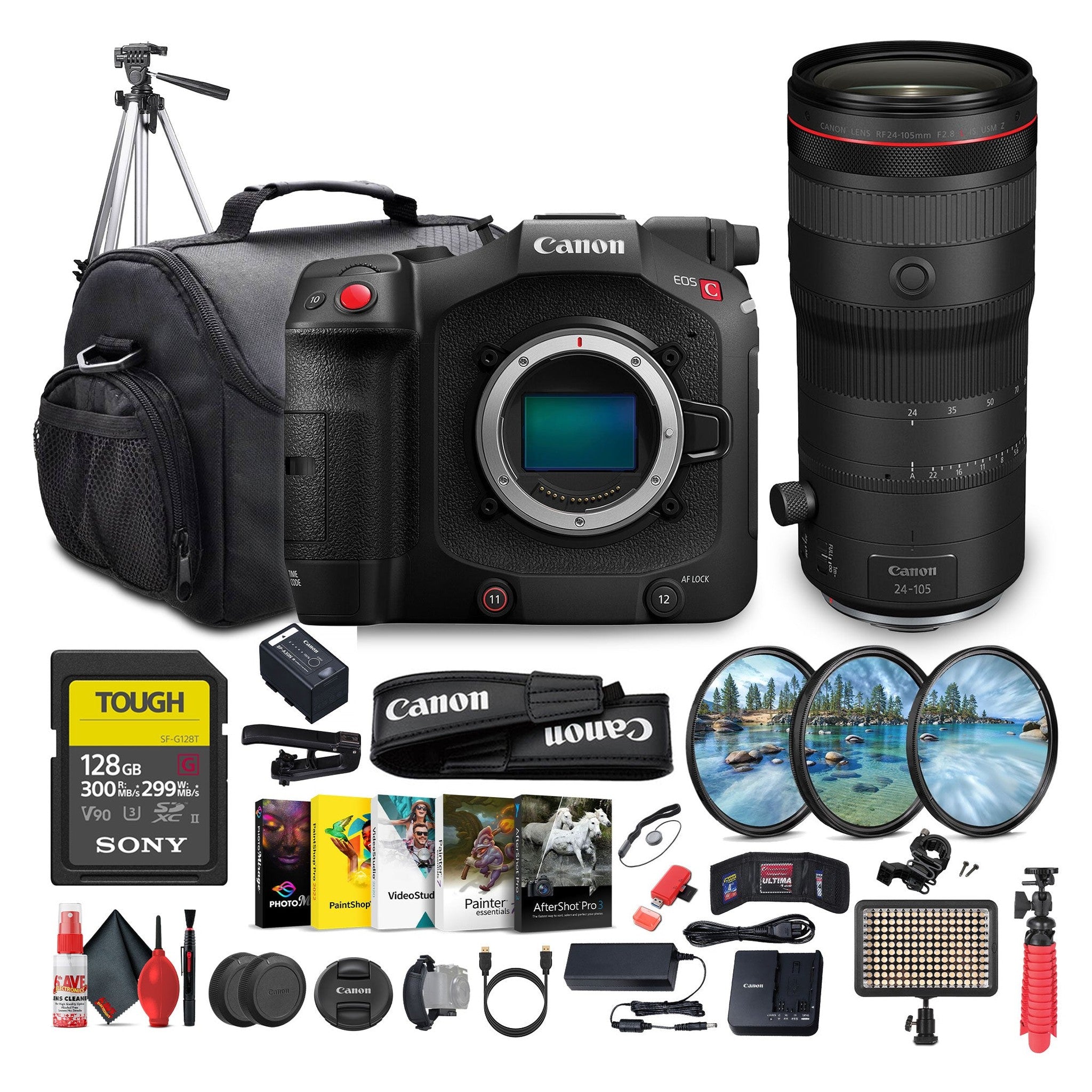 Canon EOS C80 6K Full-Frame Cinema Camera Canon RF + Canon RF 24-105mm Lens + More Canon