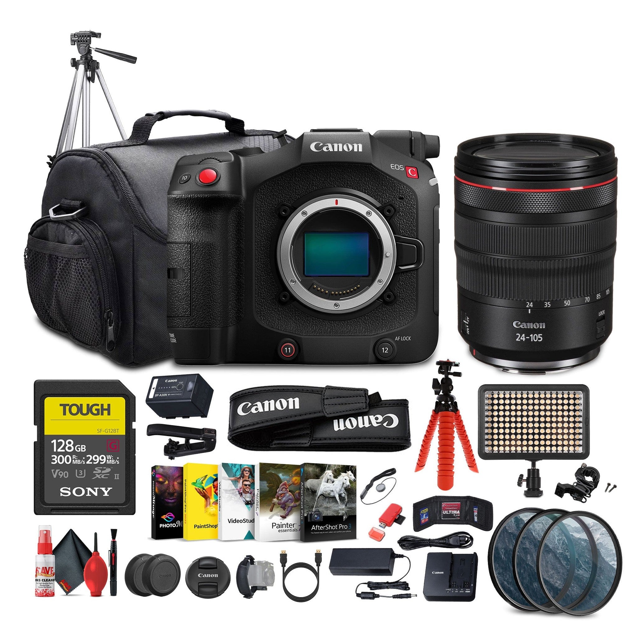 Canon EOS C80 6K Full-Frame Cinema Camera Canon RF + Canon RF 24-105mm Lens + More Canon