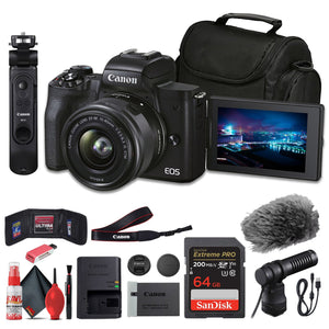 Canon EOS M50 Mark II Mirrorless Camera with 15-45mm Lens Content Creator Kit