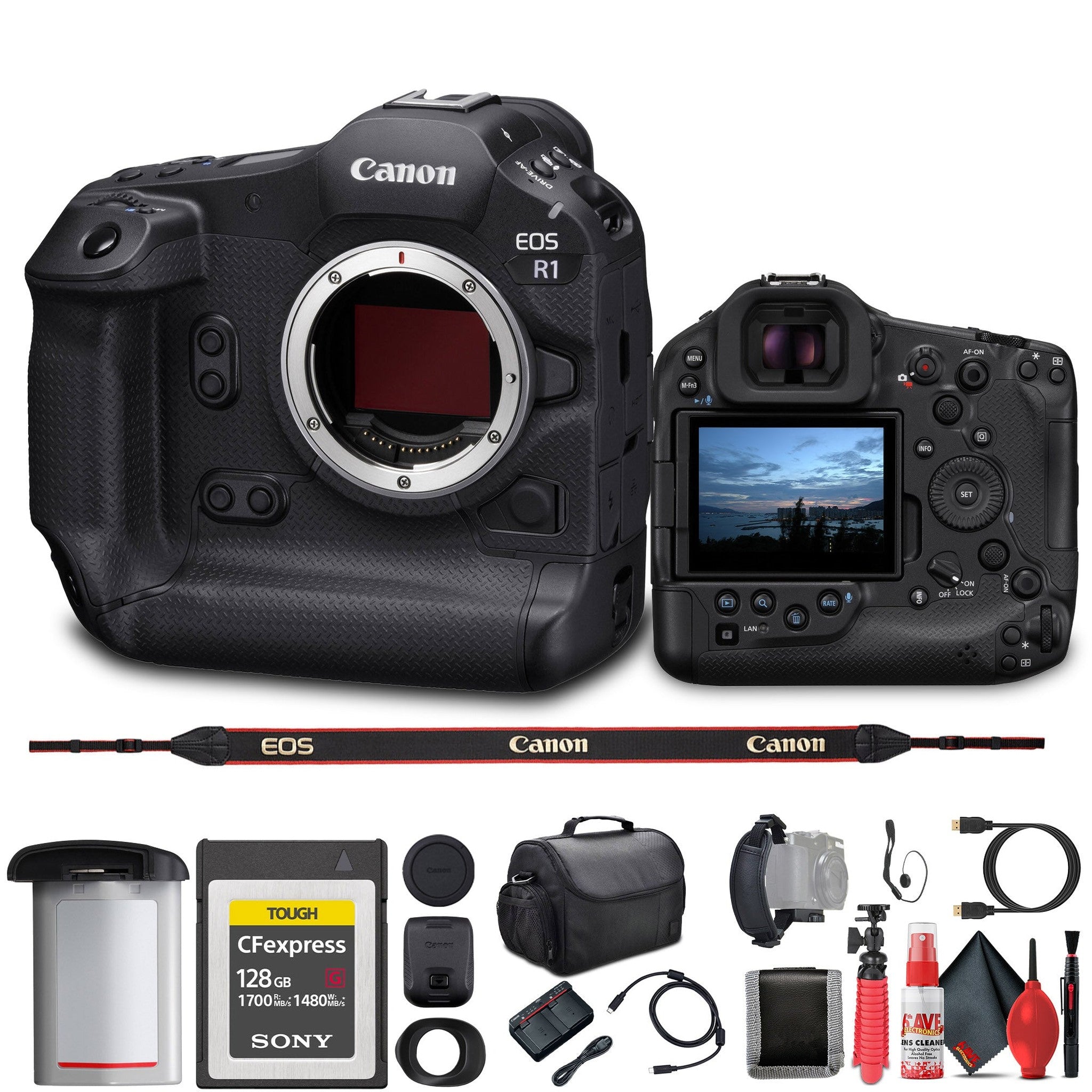 Canon EOS R1 Mirrorless Camera - 24MP, Full-Frame Stacked BSI CMOS Sensor Bundle Canon