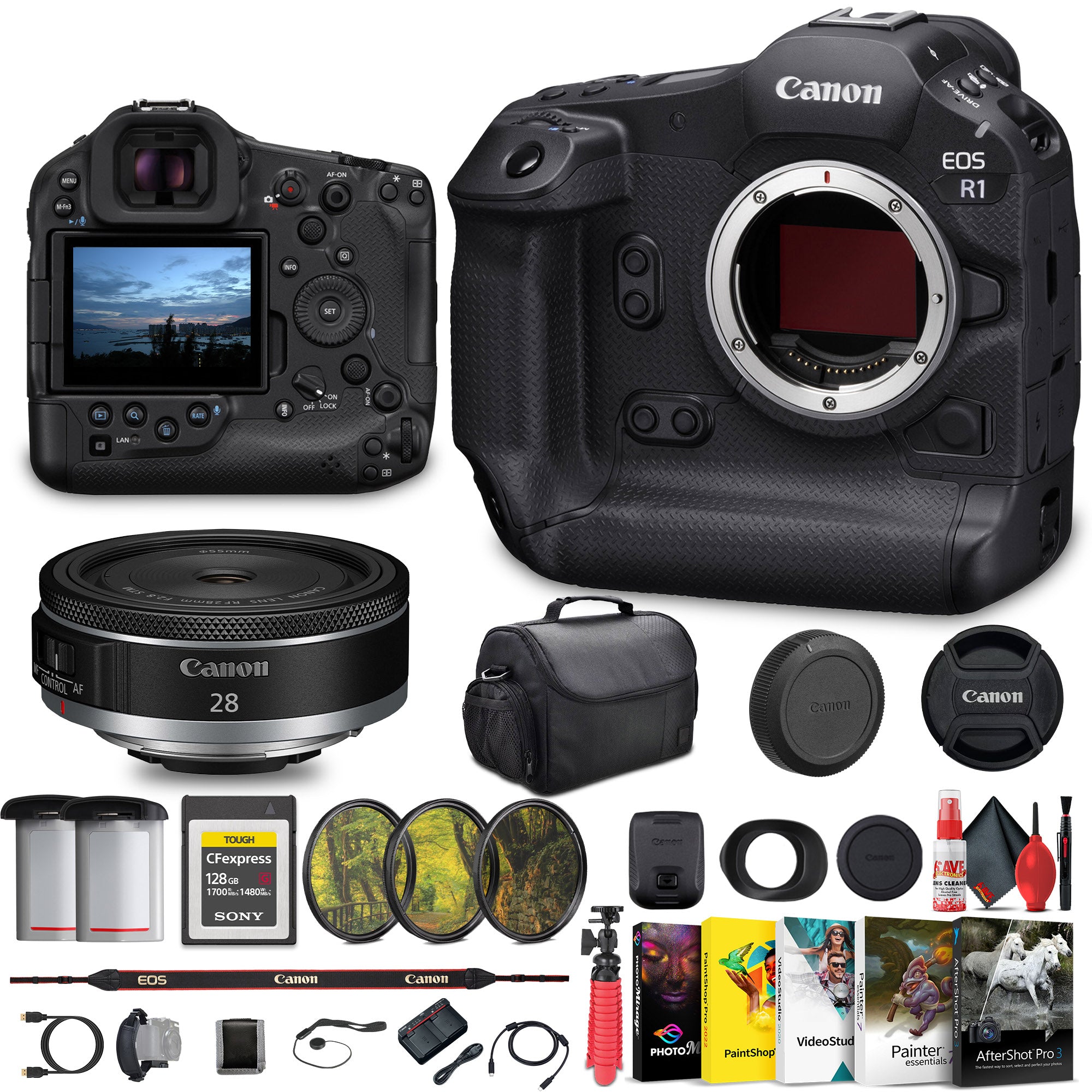 Canon EOS R1 Mirrorless Camera - 24MP, Full-Frame Stacked BSI CMOS Sensor Bundle