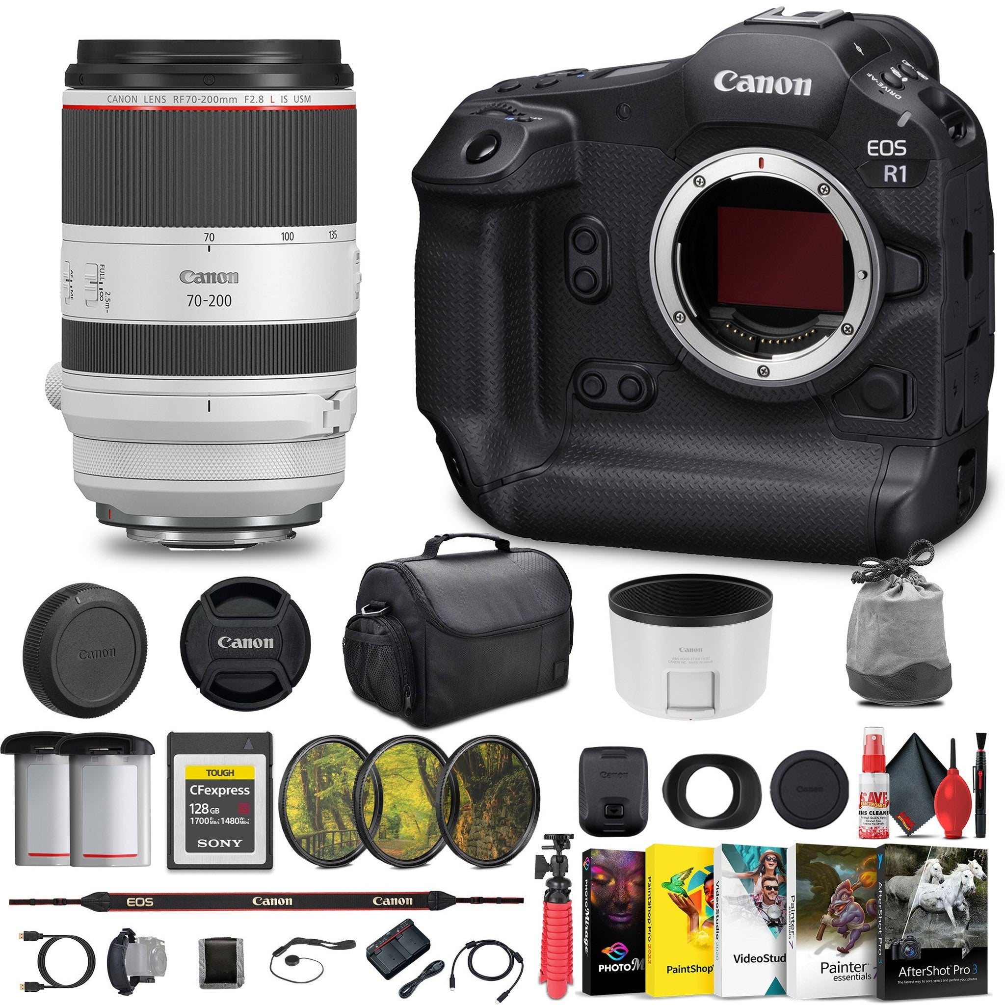 Canon EOS R1 Mirrorless Camera - 24MP, Full-Frame Stacked BSI CMOS Sensor Bundle Canon