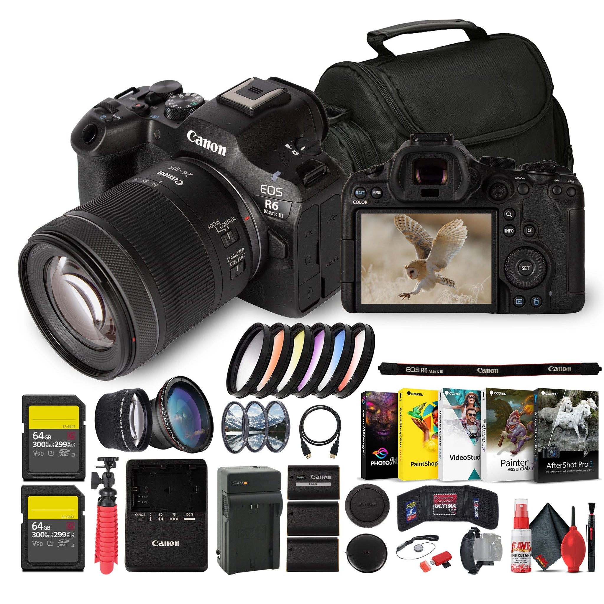 Canon EOS R6 Mark III Mirrorless Camera with 24-105mm f4-7.1 RF Lens Pro Kit