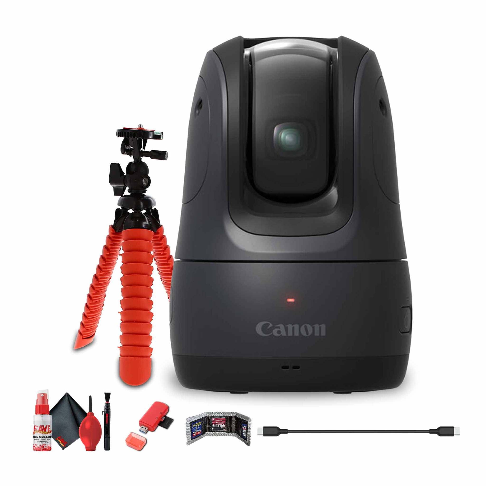 Canon PowerShot PICK PTZ Camera Black + 64GB Memory Card + Flexible Tripod - Bundle Canon