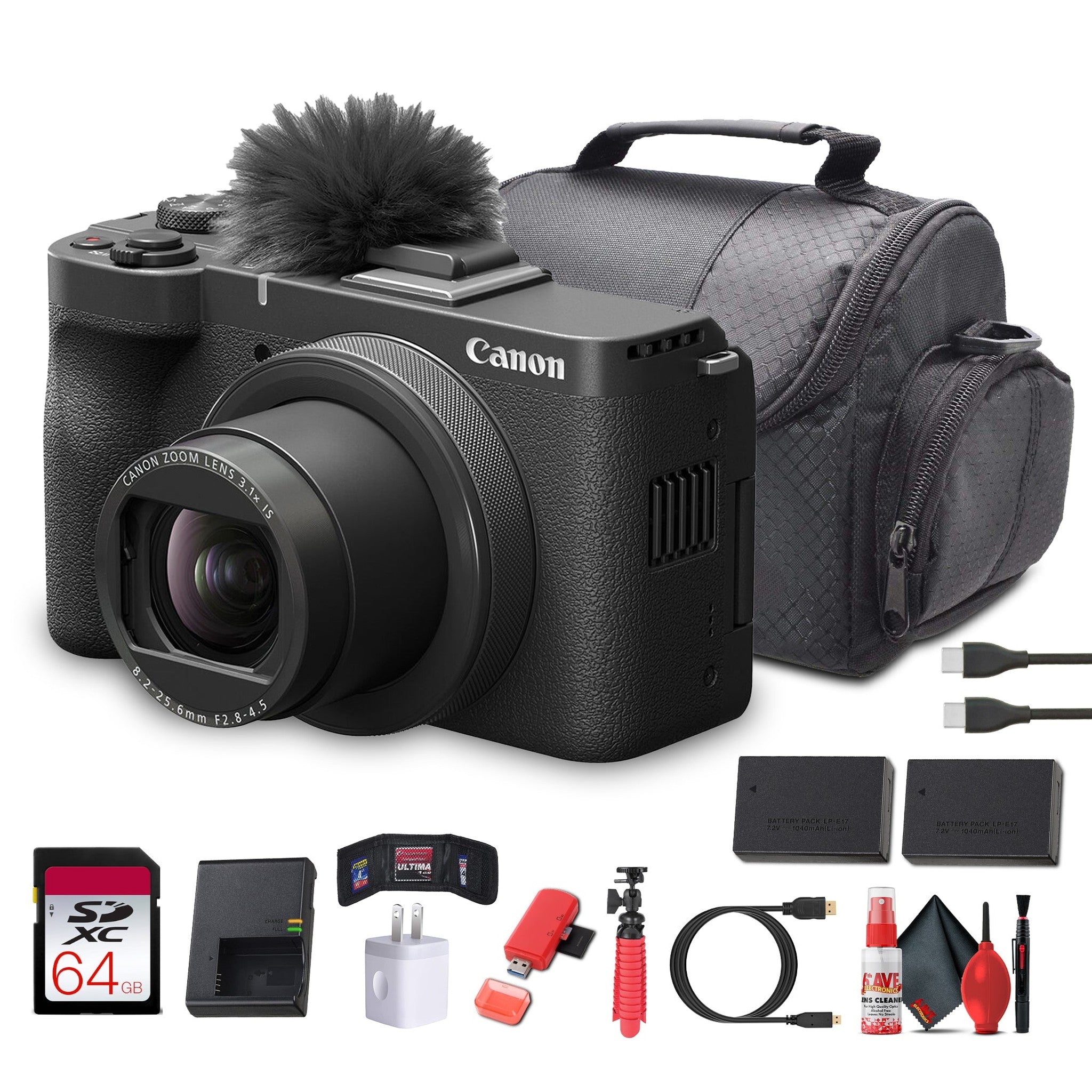 Canon PowerShot V1 4K Camera | 1-Inch Sensor, Flip Screen, Face Tracking -Bundle