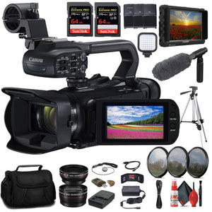 Canon XA65 Professional UHD 4K Camcorder + 4K Monitor + Pro Mic + 2 x 64GB + More - Reconditioned Canon