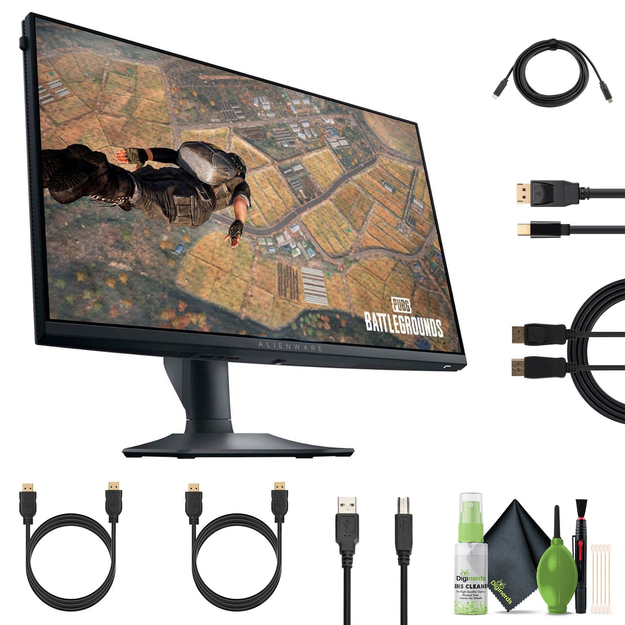 Alienware - AW2523HF 24.5" + USB Printer Cable + 2 x HDMI Cable + More Alienware