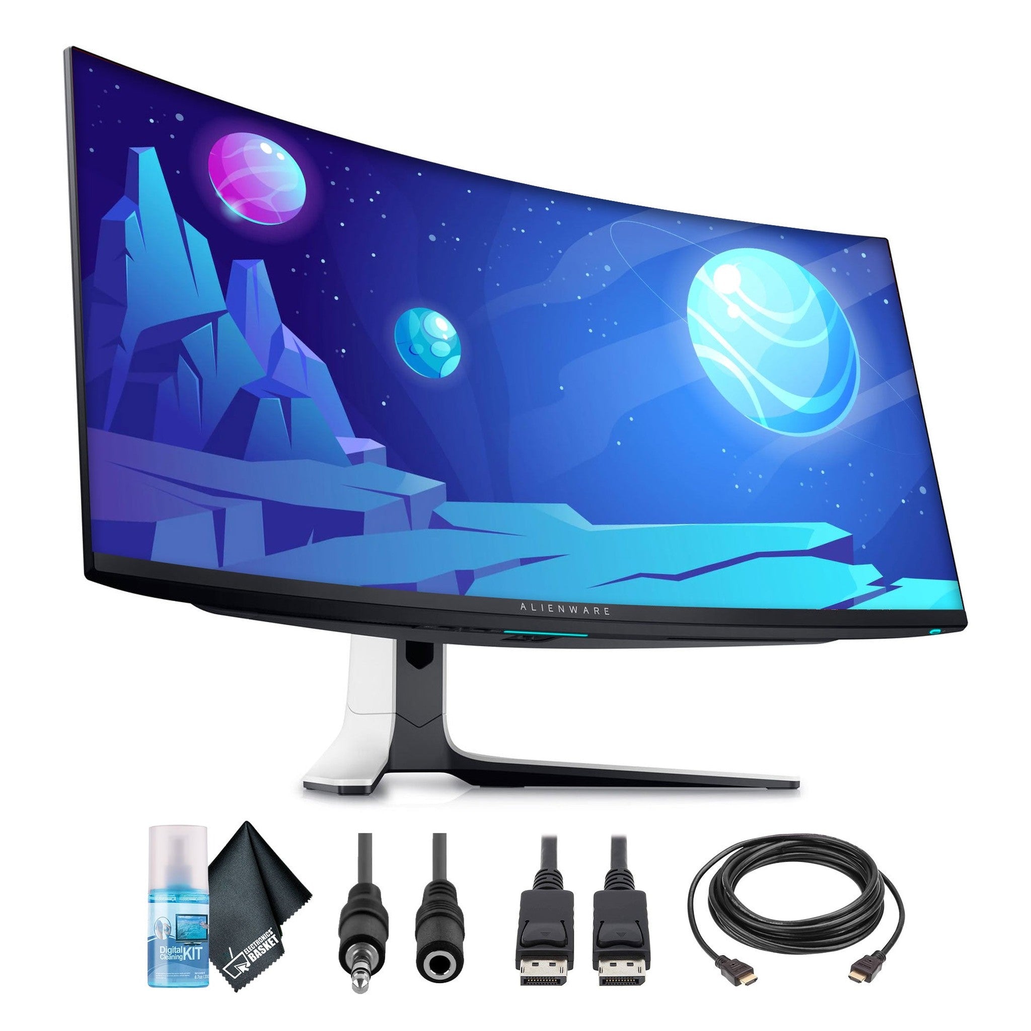 Alienware AW3423DW 34.2" 1440p HDR 175 Hz Curved Gaming Monitor Lunar Light + More Alienware