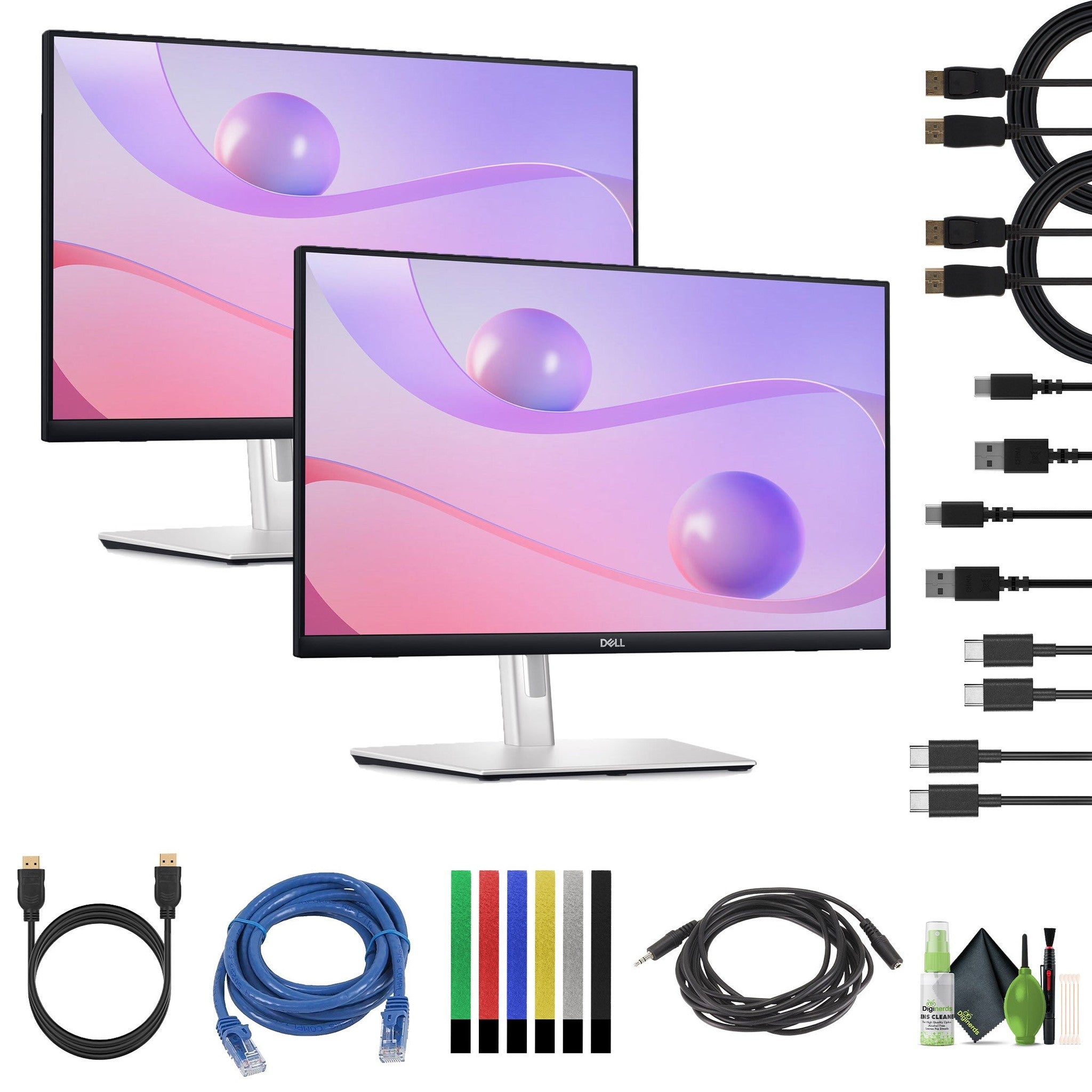 Dell 24 P2424HT + 2 x Network Cable + 2 x Headphone Extender + Cleaning Kit + Cable Ties Dell