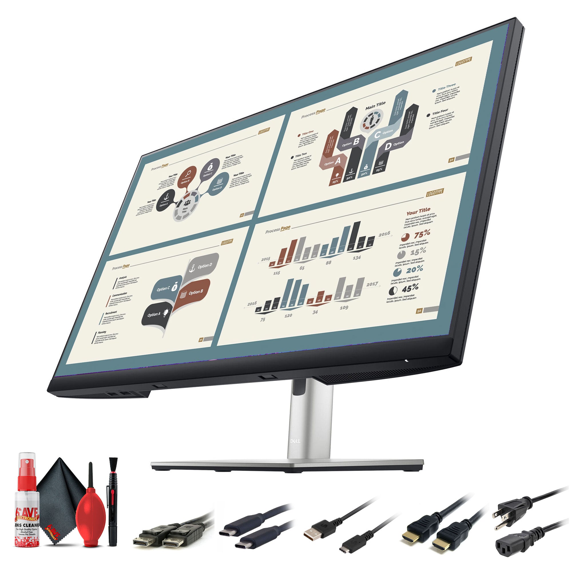 Dell P2723QE 27" 4K UHD USB Type-C Hub Monitor P2723QE + Cleaning Kit