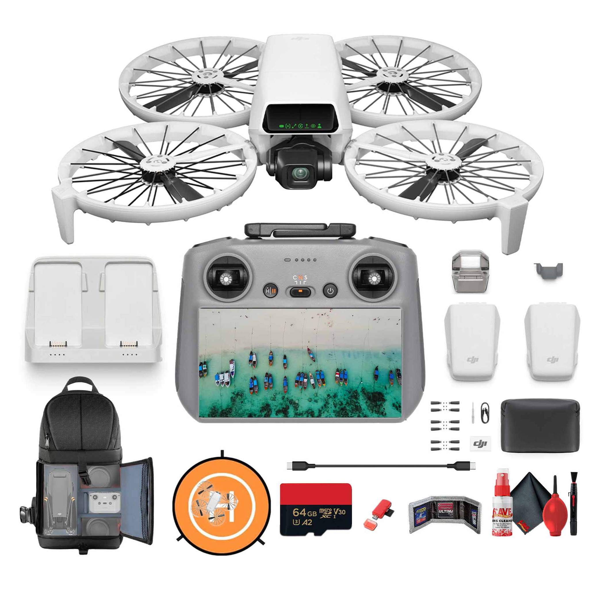 DJI Flip Drone with RC 2 Remote Controller - 4K UHD, 31Min Flight Time - Bundle
