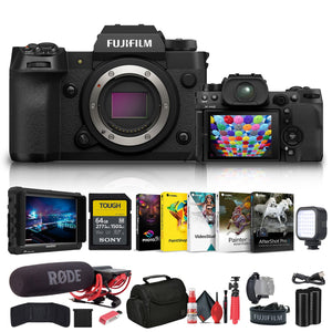 FUJIFILM X-H2 Mirrorless Camera 16757045 + 4K Monitor + Rode VideoMic + More FUJIFILM
