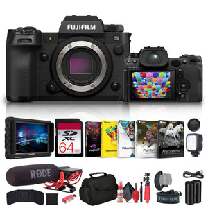 Fujifilm - X-H2S Mirrorless Camera 16756924 + 4K Monitor + Rode Mic + More