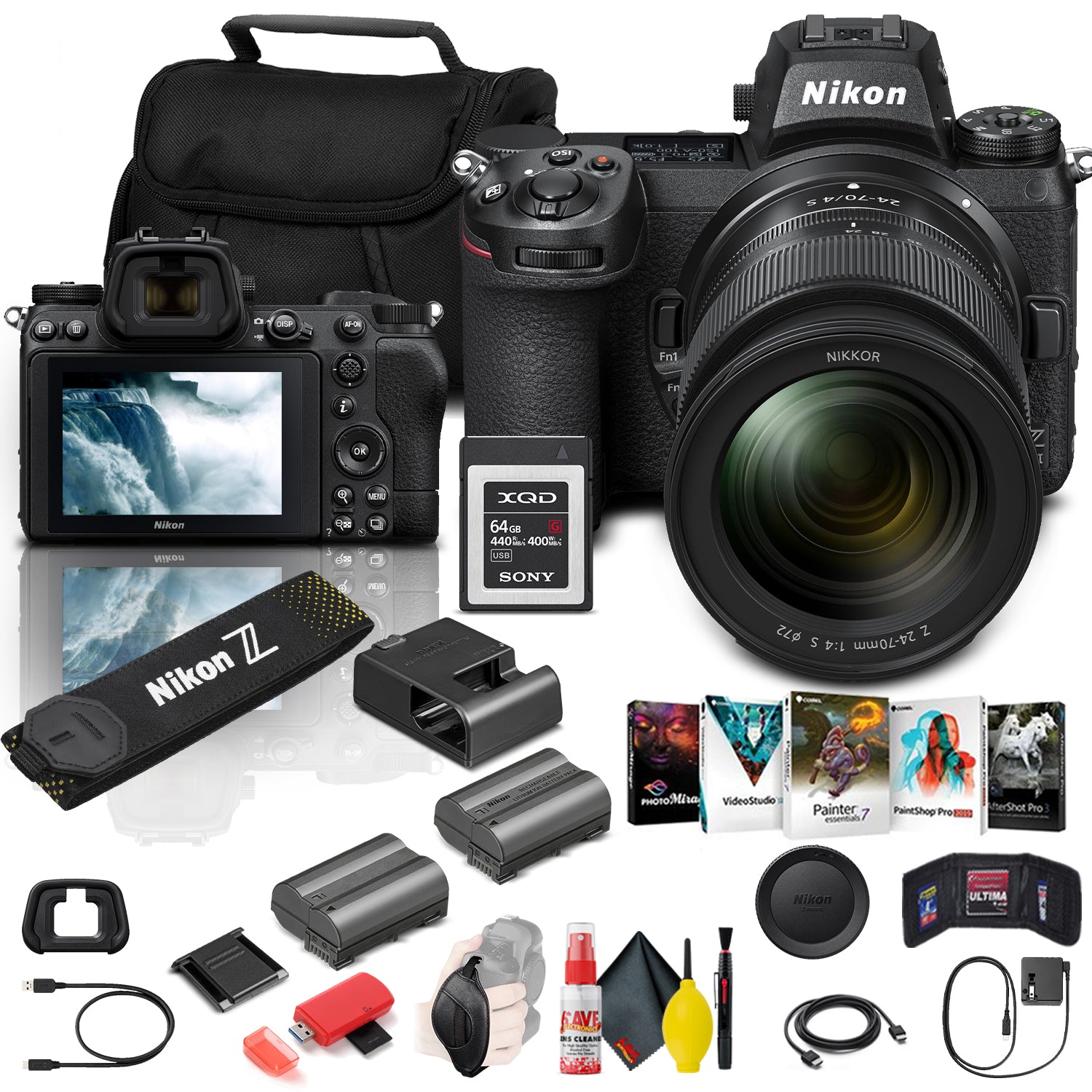 Nikon Z 6II Mirrorless Digital Camera 24.5MP with 24-70mm f/4 Lens (1663) Mountain Bundle