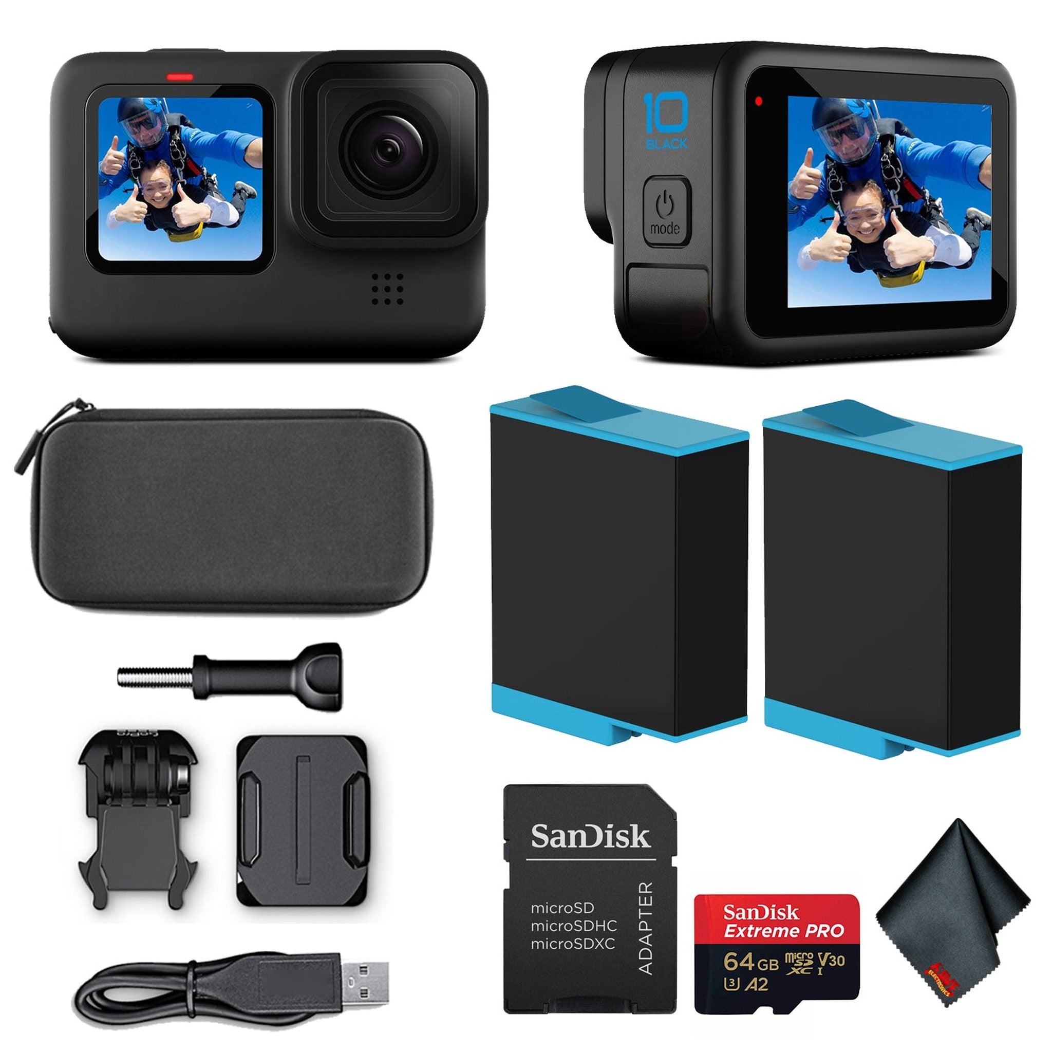 GoPro HERO10 - Waterproof Action Camera With + 64GB Card and Extra Battery