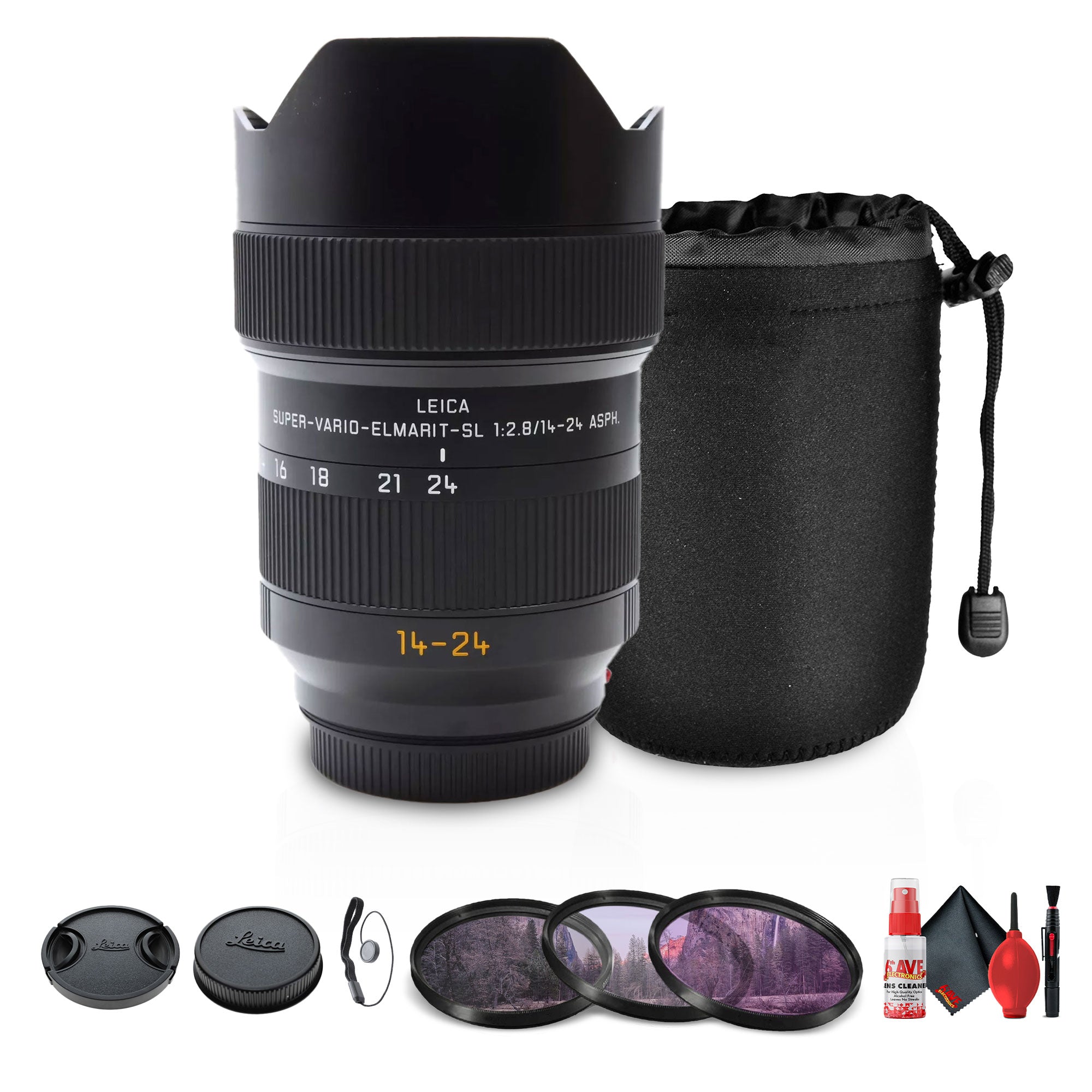 Leica Super-Vario-Elmarit-SL 14-24mm f/2.8 ASPH. Lens (L-Mount) + Cleaning Kit - Bundle