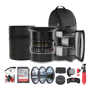 Leica Super-Elmar-M 21mm f/3.4 ASPH. Lens + Sling Backpack + 64GB Memory Card + More