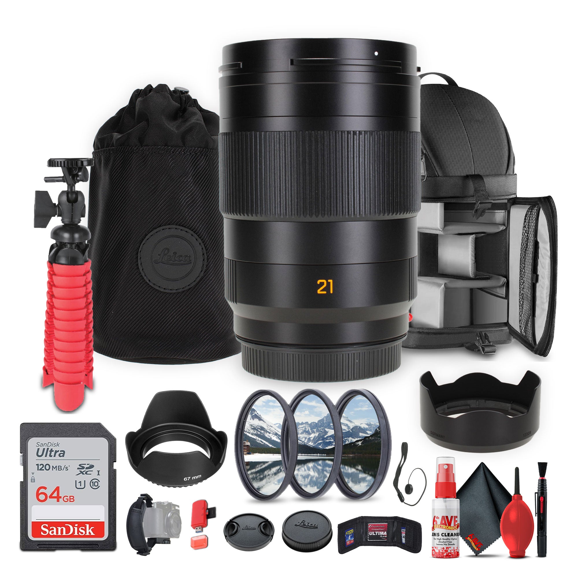 Leica Super-APO-Summicron-SL 21mm f/2 ASPH. Lens (L-Mount) + Sling Backpack + More