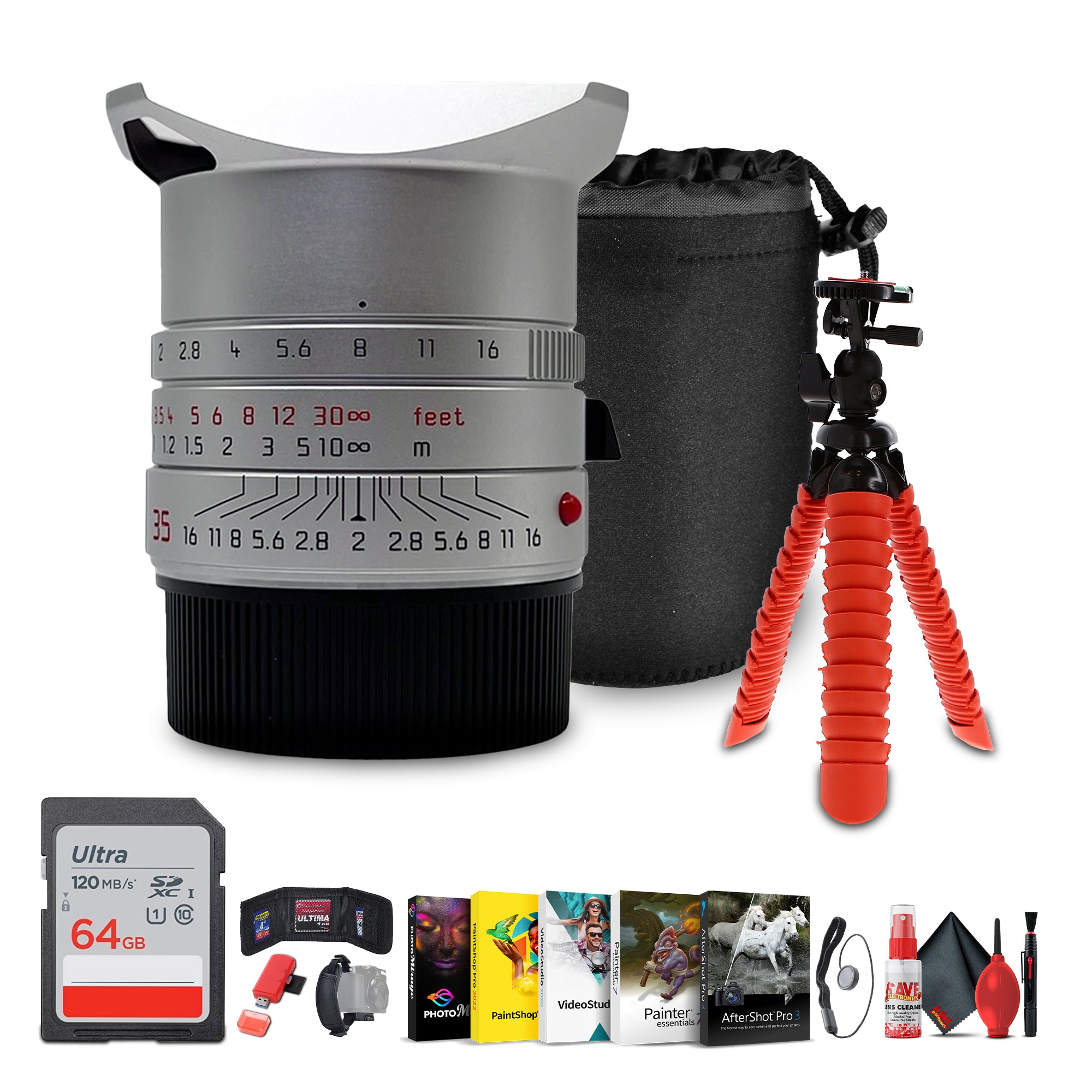 Leica Summicron-M 35mm f/2 ASPH Lens | M-Mount, Classic Wide-Angle Prime - Bundle